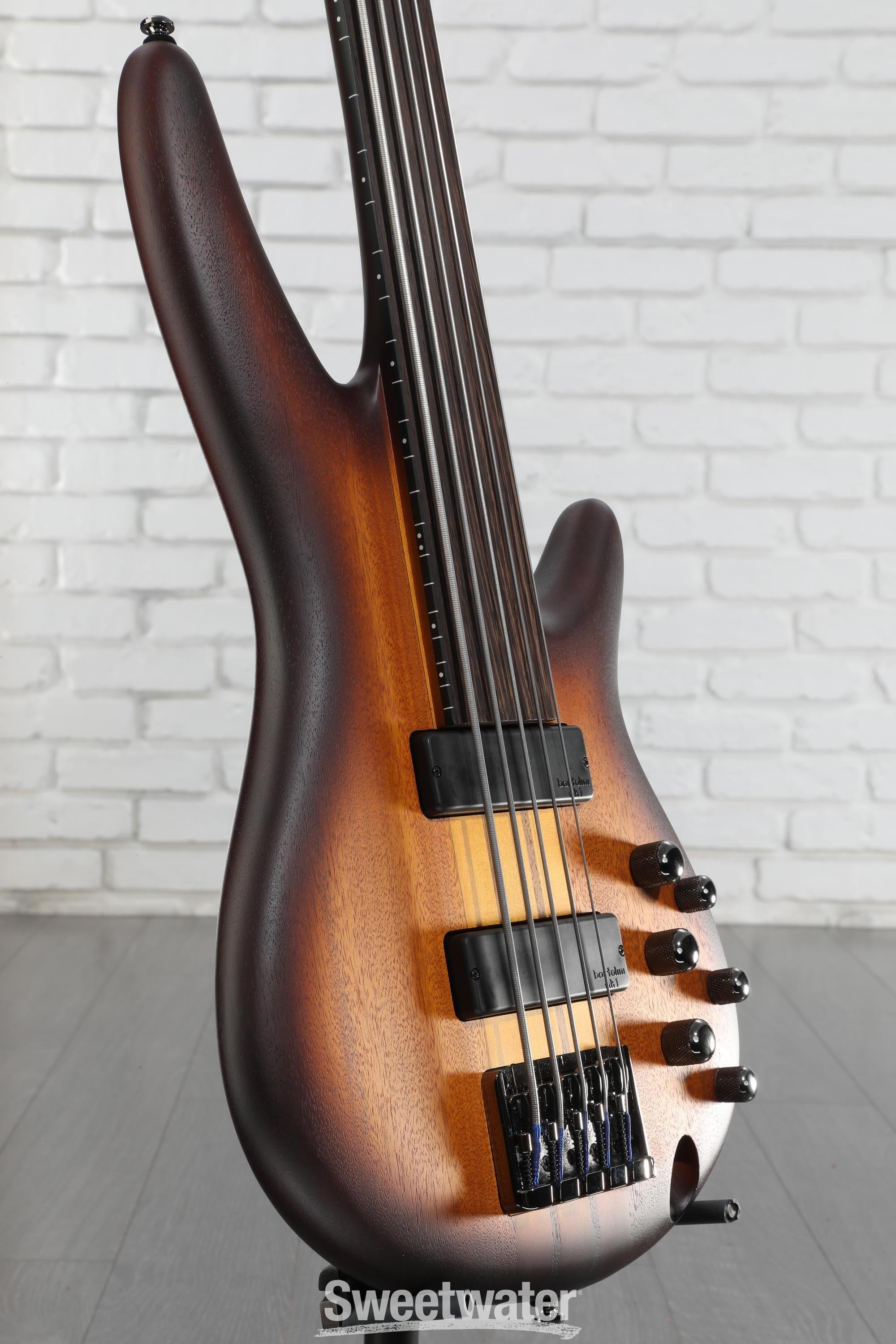 Ibanez Bass Workshop SRF705 Fretless Bass Guitar - Brown