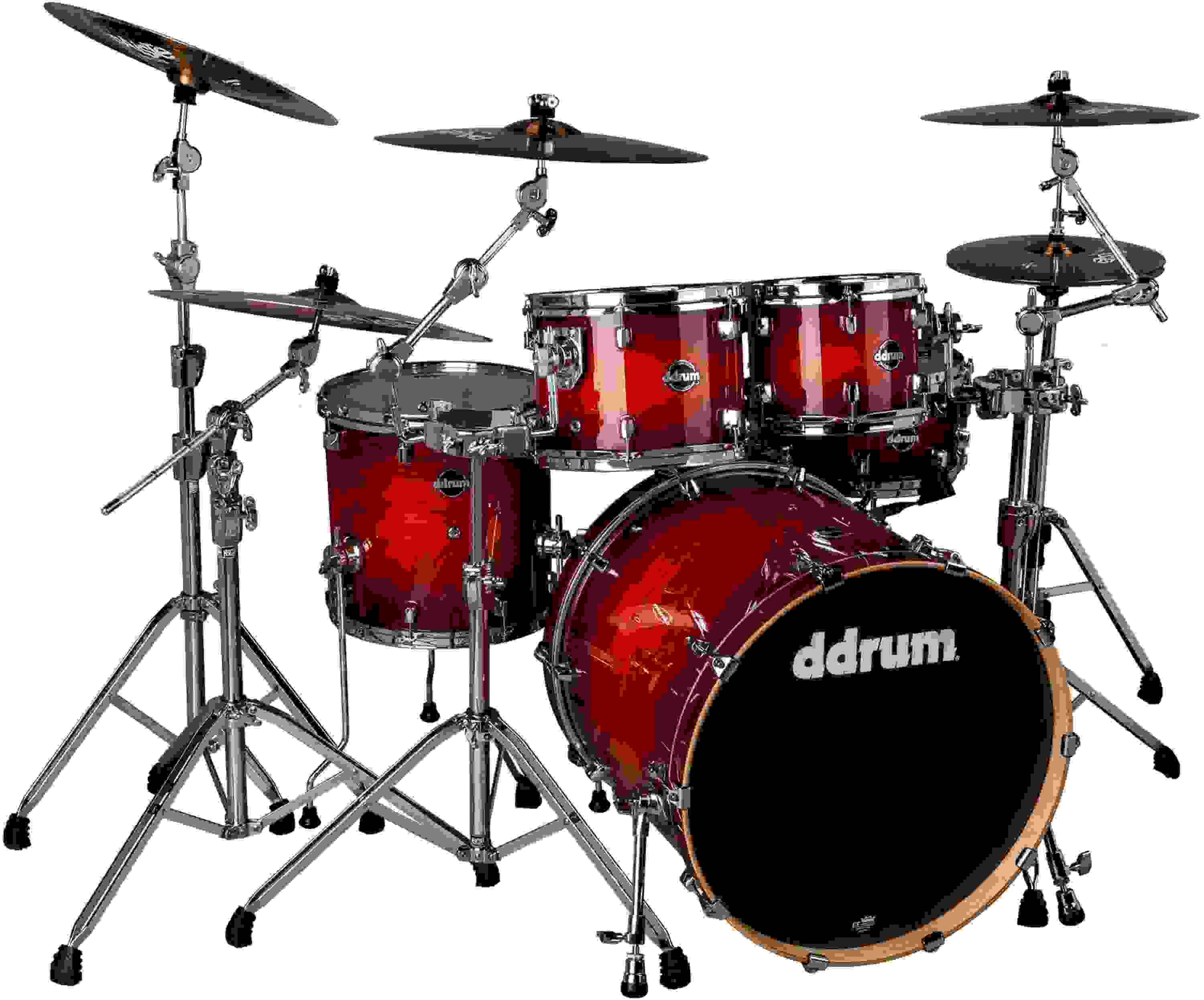 ddrum Dominion Birch 5-piece Shell Pack - Red Burst | Sweetwater