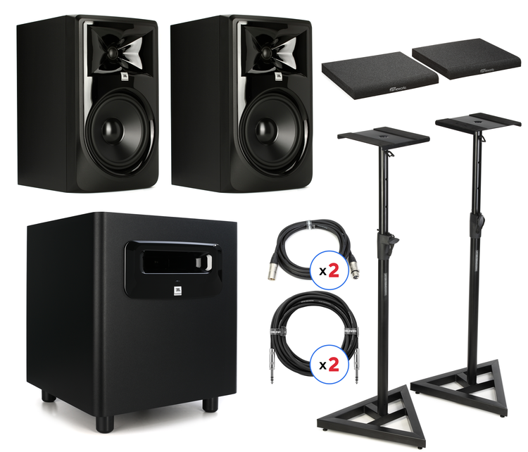JBL 308P MkII 8-inch Powered Studio Monitor Studio Bundle