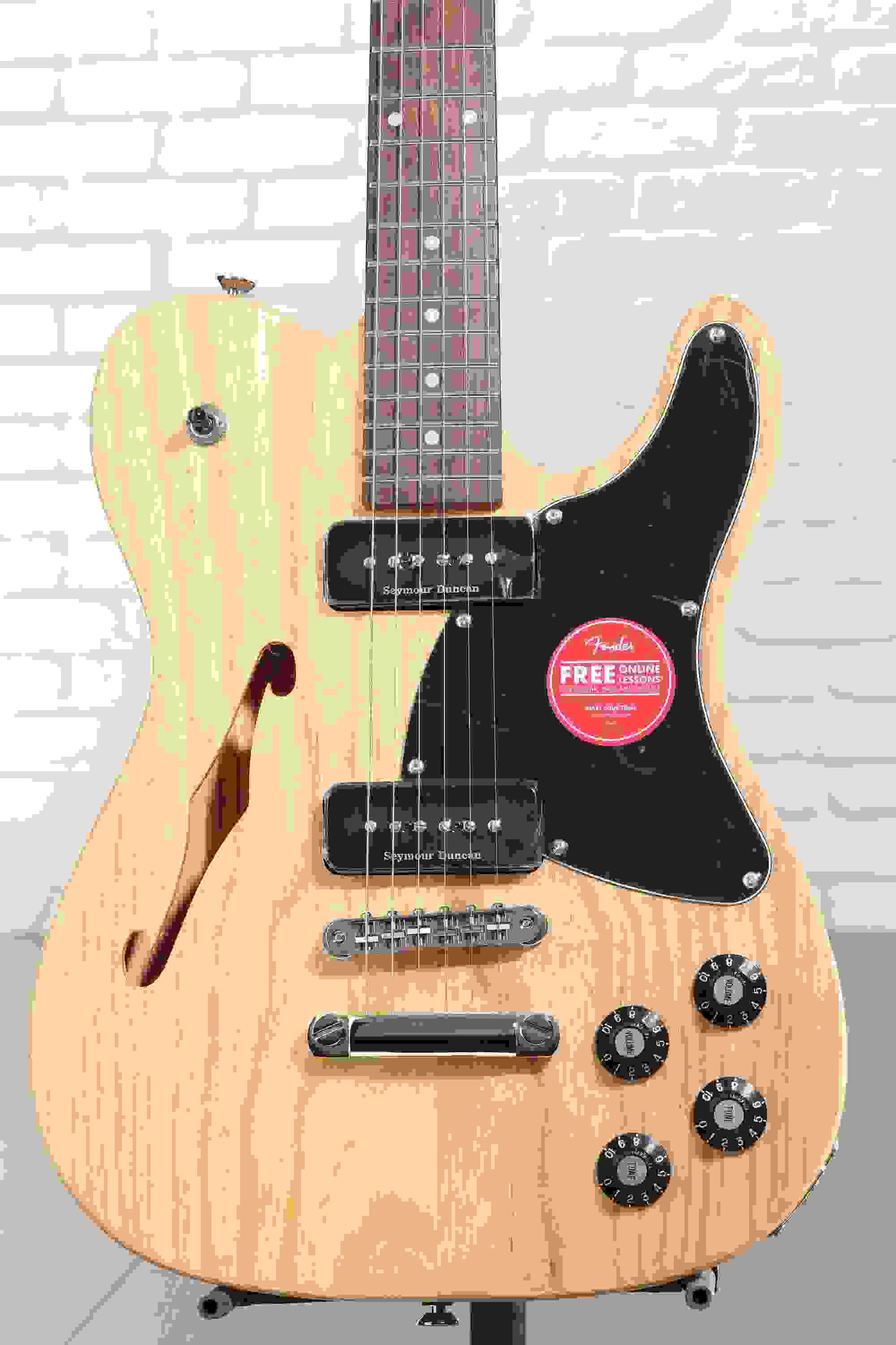 Fender Jim Adkins JA-90 Telecaster Thinline Semi-hollowbody Electric Guitar - Natural with Indian Laurel Fingerboard
