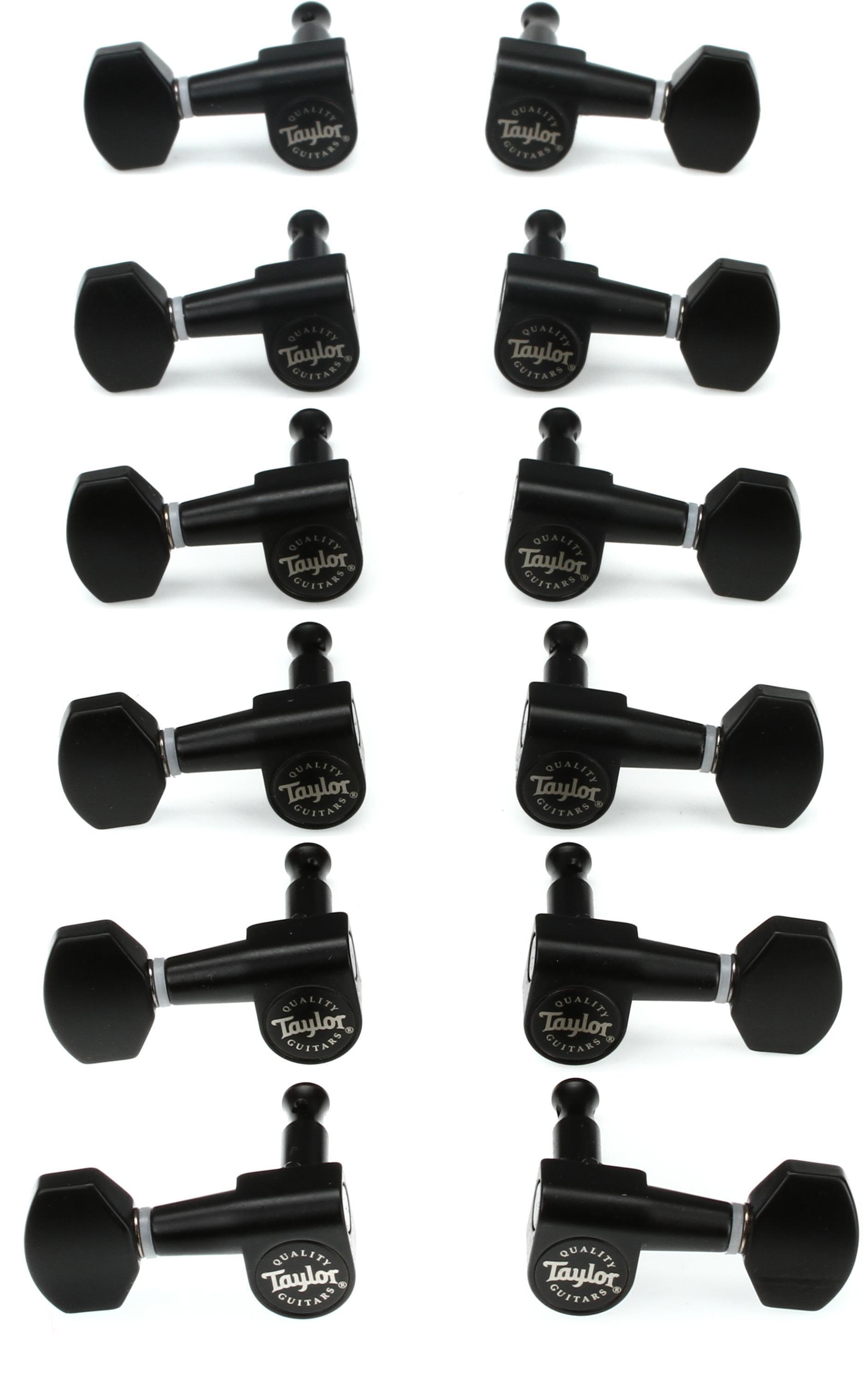 Taylor 12-string Guitar Tuners 1:18 Ratio - Satin Black | Sweetwater