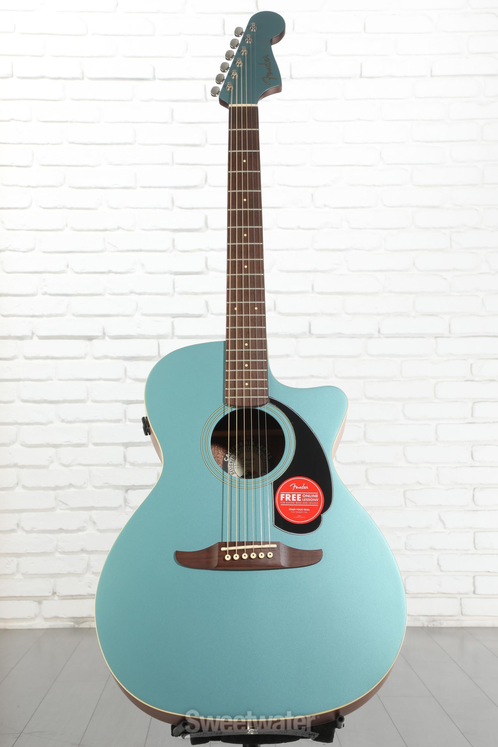 ギター Fender Newporter Player (Tidepool) Fender Newporter Player Acoustic-electric Guitar - Tidepool