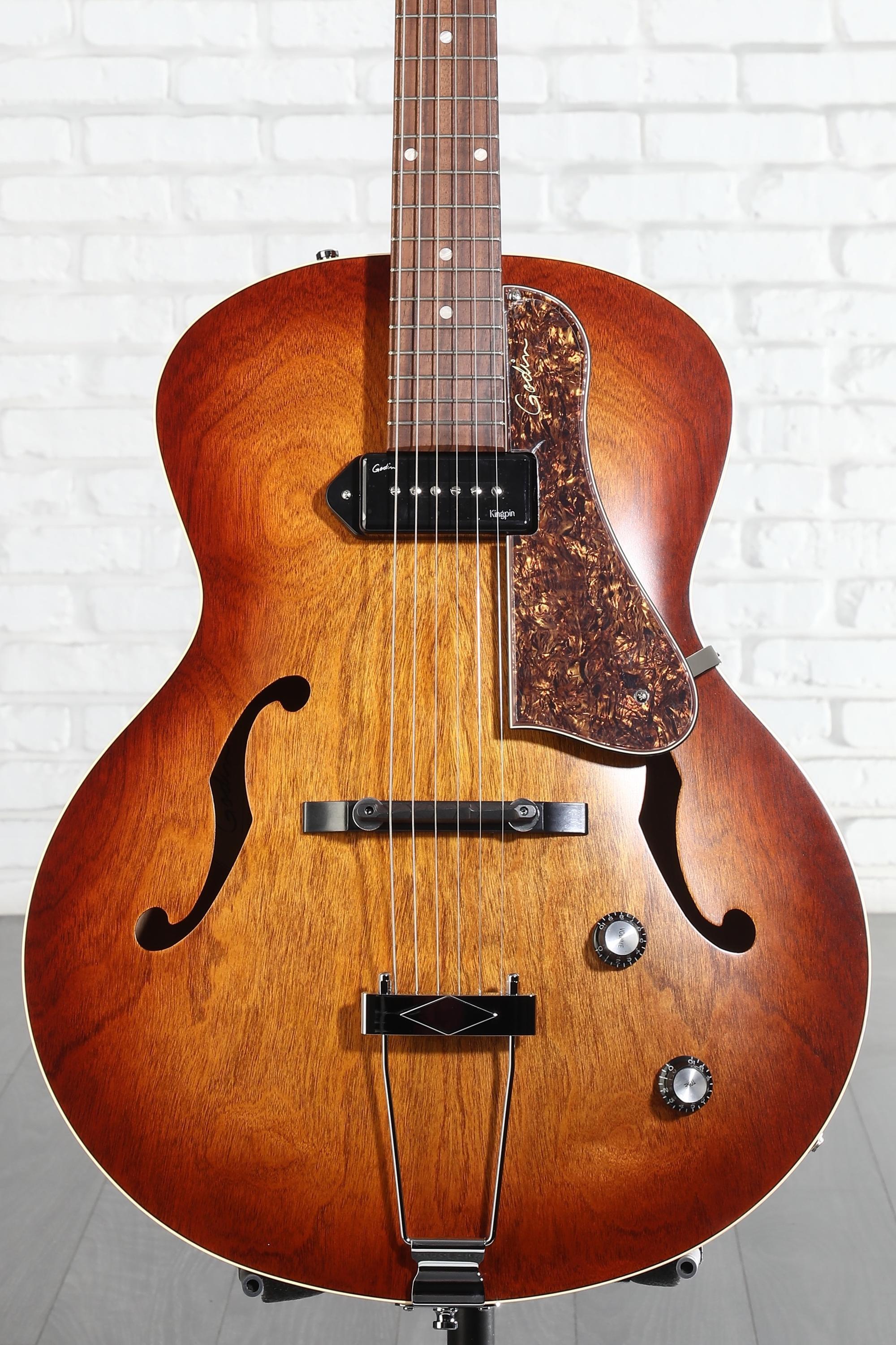 Godin 5th Avenue Kingpin Hollowbody Electric Guitar - Cognac Burst