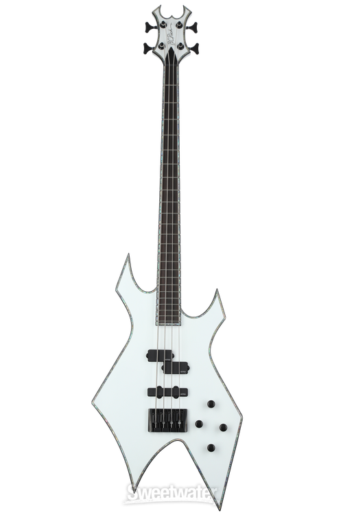 B.C. Rich Chris Kael Warlock Bass Guitar - Satin White | Sweetwater