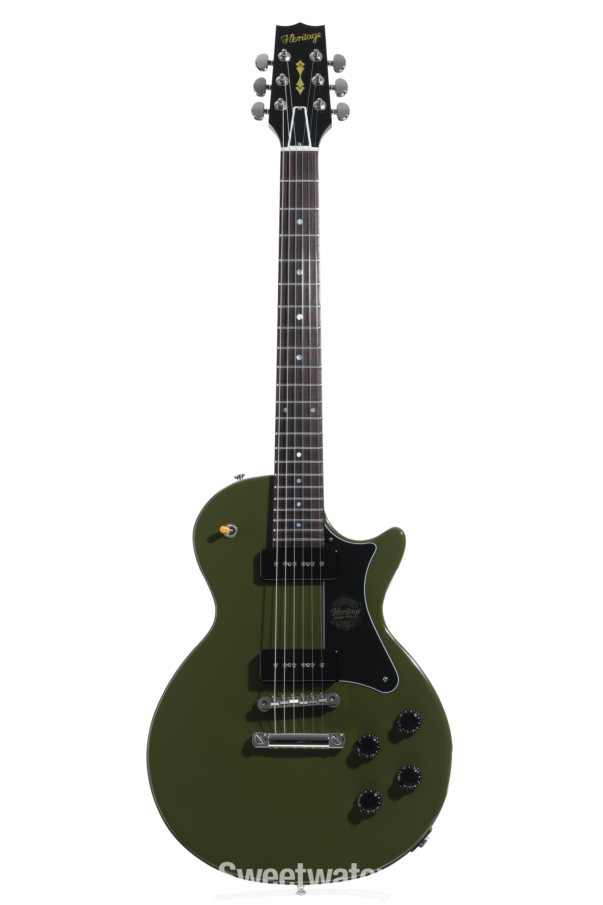 Heritage Custom Core H-137 Electric Guitar - Olive Drab | Sweetwater