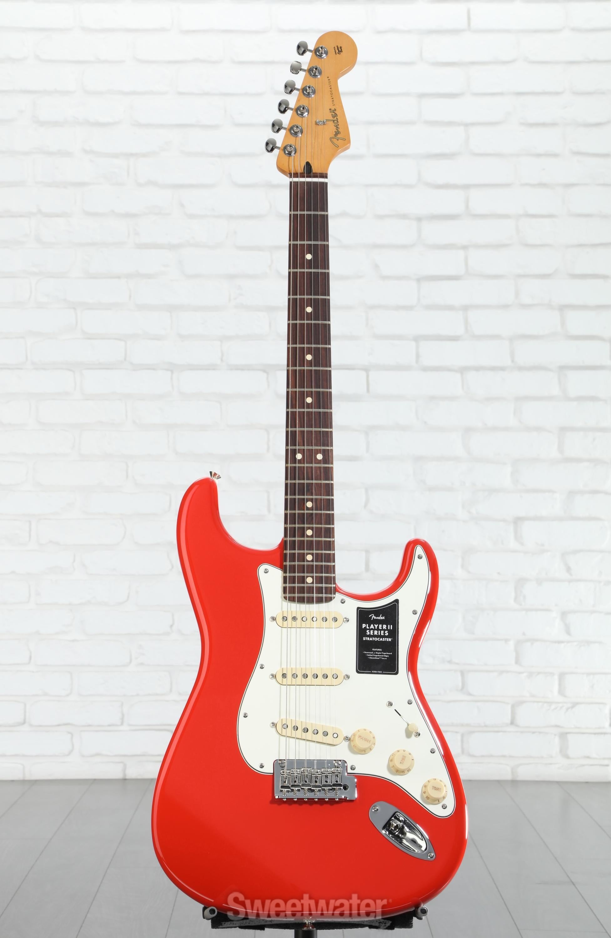 Fender Player II Stratocaster Electric Guitar - Coral Red with