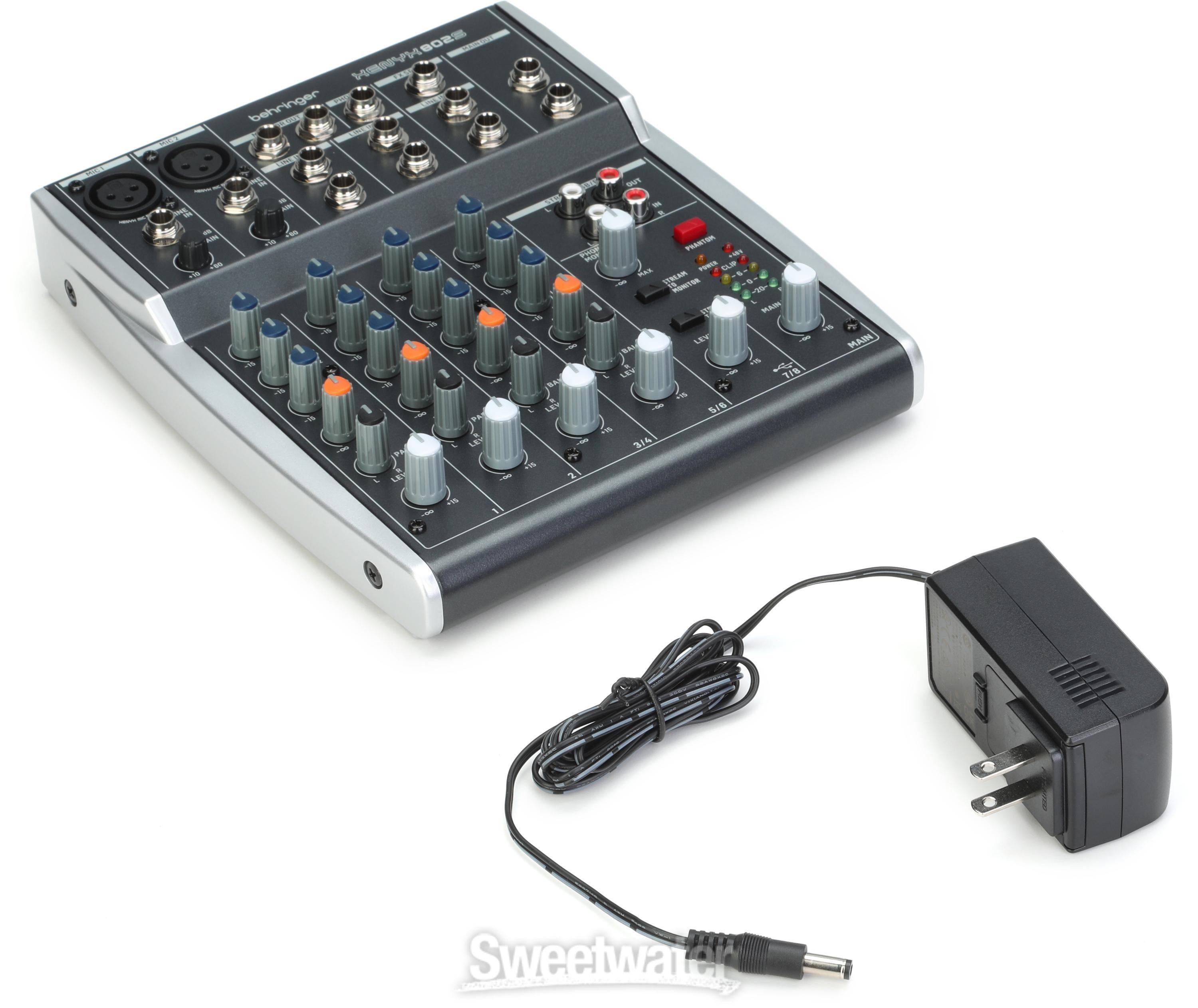 Behringer Xenyx 802S 8-channel Analog Streaming Mixer | Sweetwater