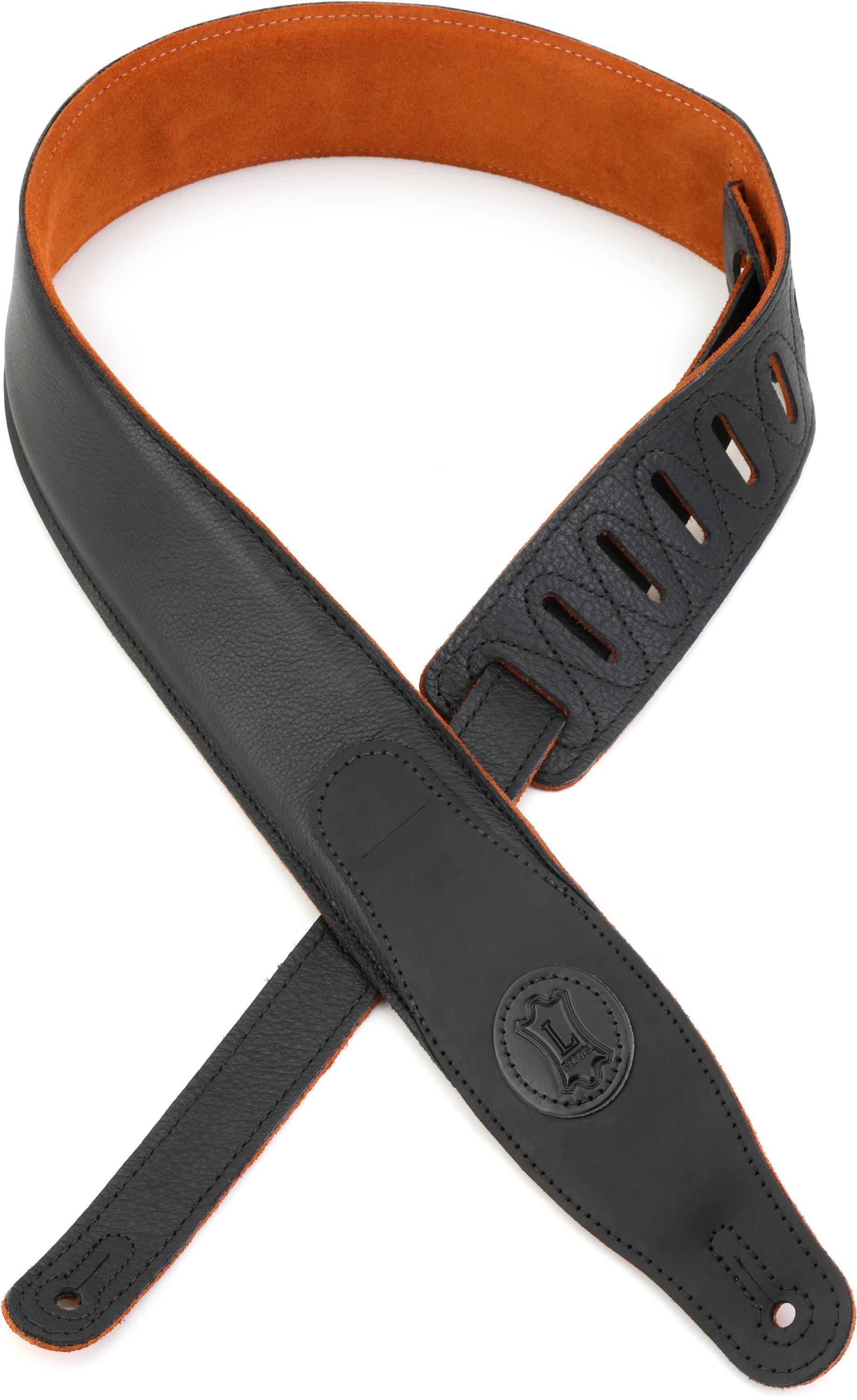 Levy's M7GG3 Garment Leather Guitar Strap - Black | Sweetwater