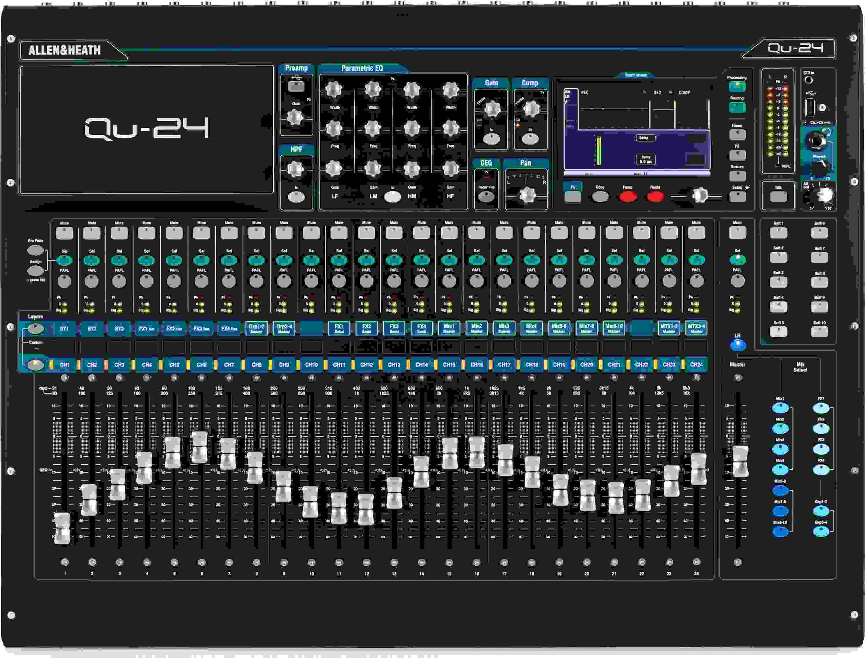 Allen & Heath Qu-24 24-channel Digital Mixer - Chrome Edition
