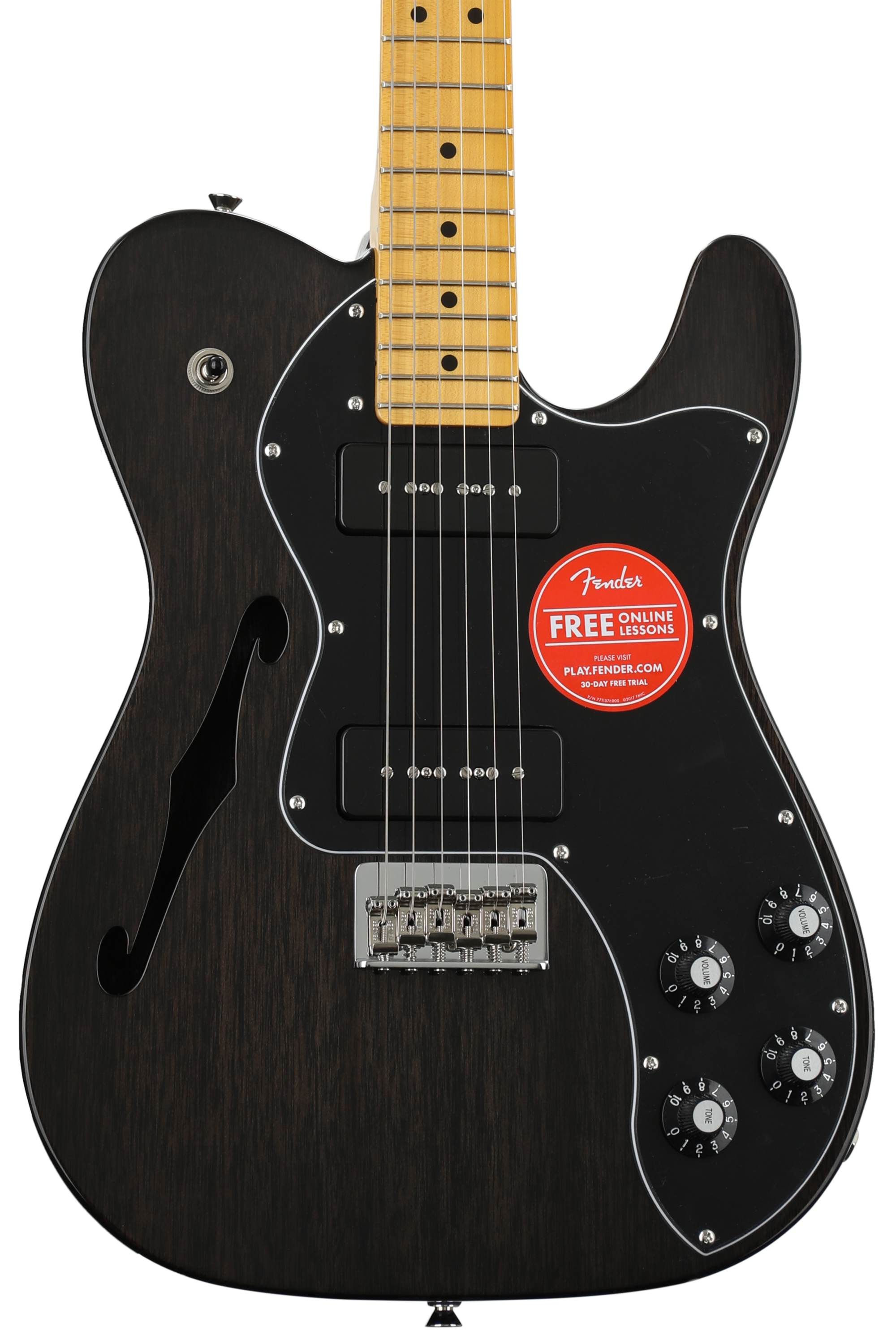 Fender Modern Player Telecaster Thinline Deluxe - Black