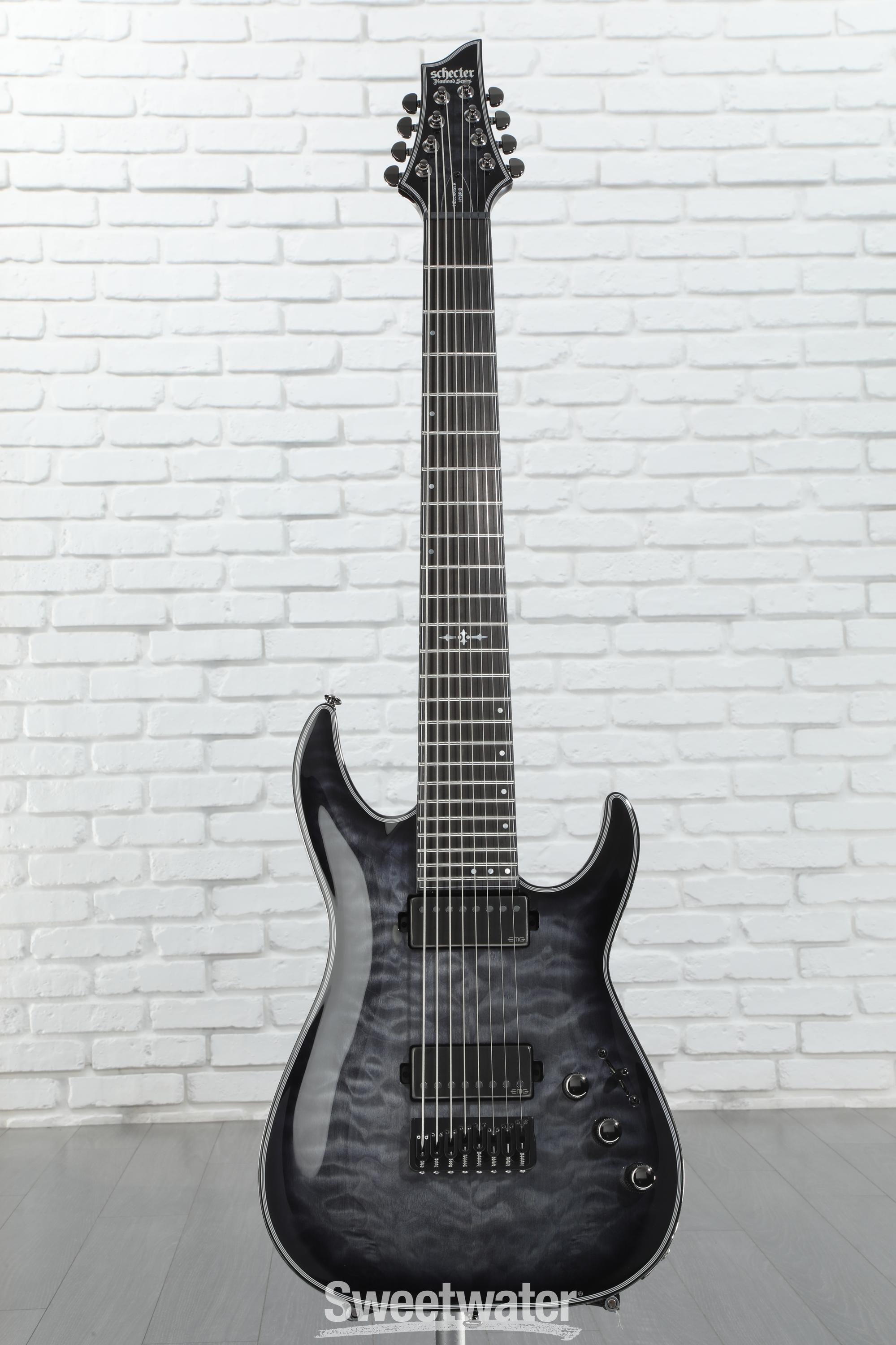 Schecter Hellraiser Hybrid C-8 Electric Guitar - Trans Black