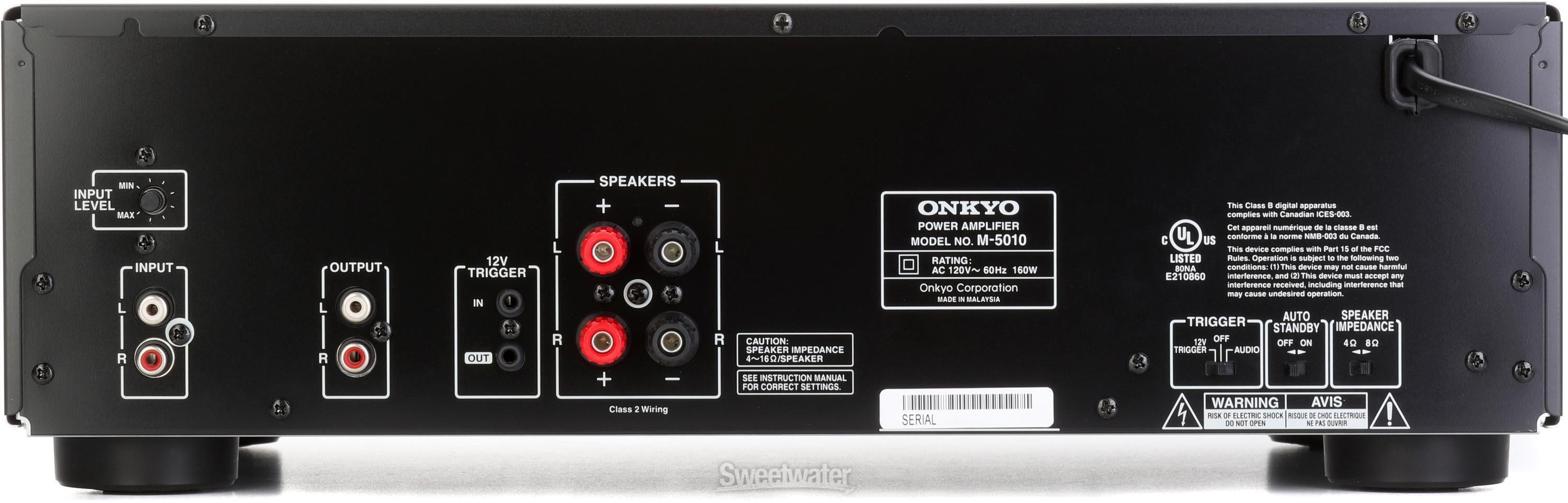 Onkyo M-5010 75-watt 2-channel Power Amplifier | Sweetwater