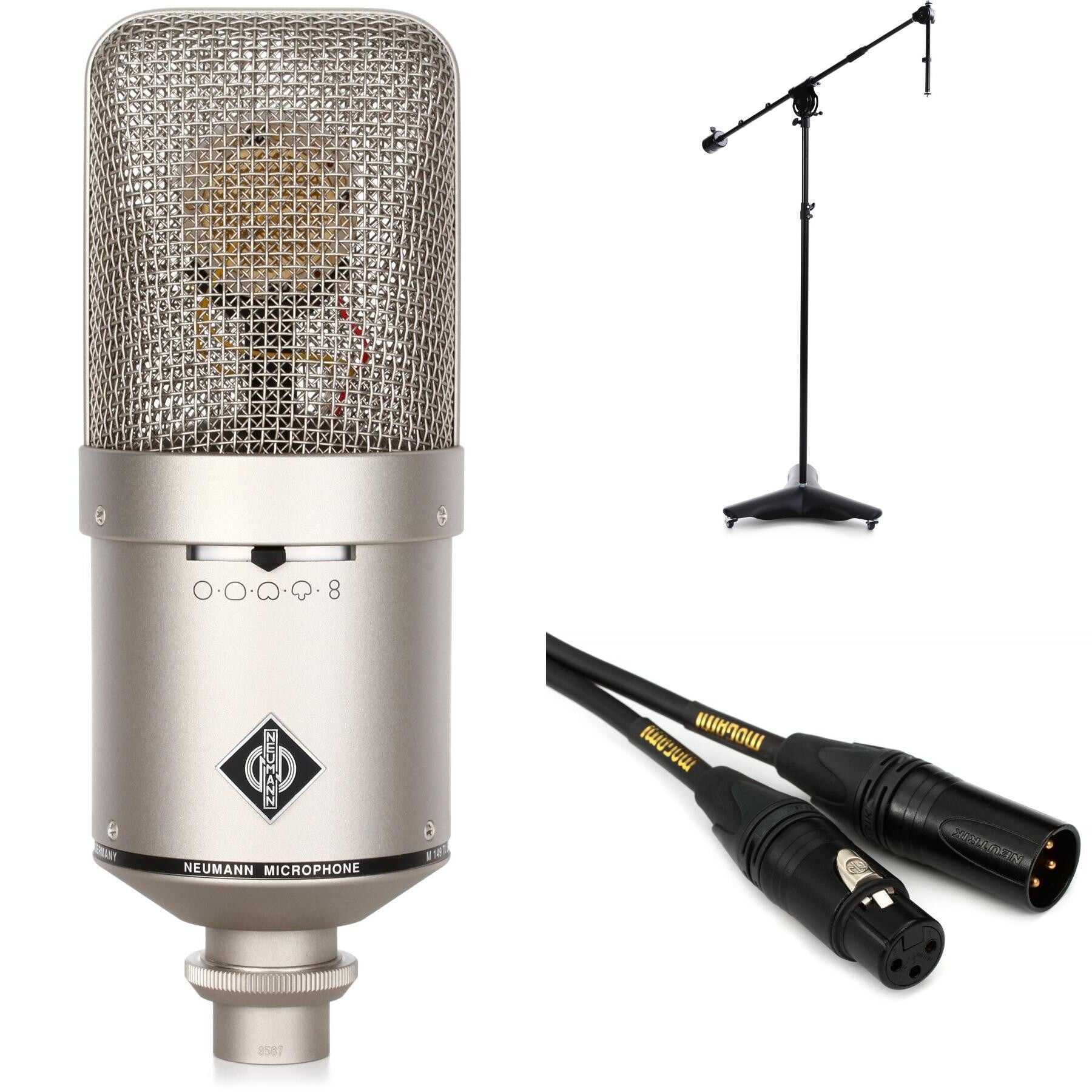 Neumann M 149 Tube Dual-diaphragm Condenser Microphone Bundle with Stand  and Cable