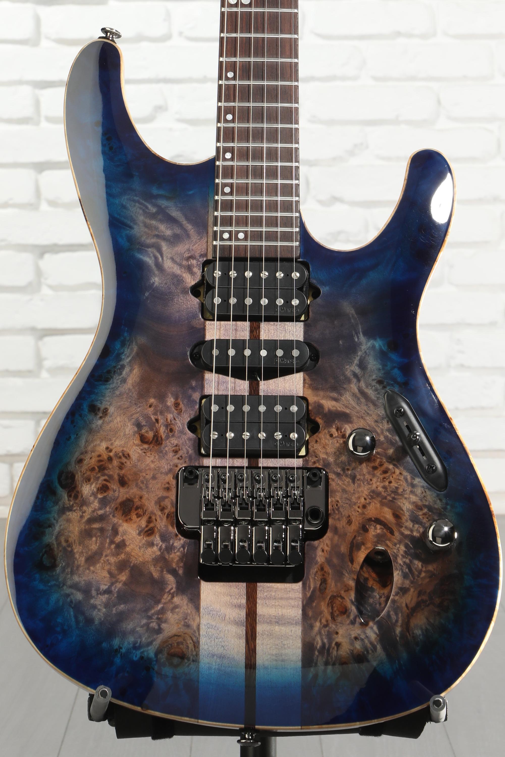 Ibanez Premium S1070PBZ Electric Guitar - Cerulean Blue Burst