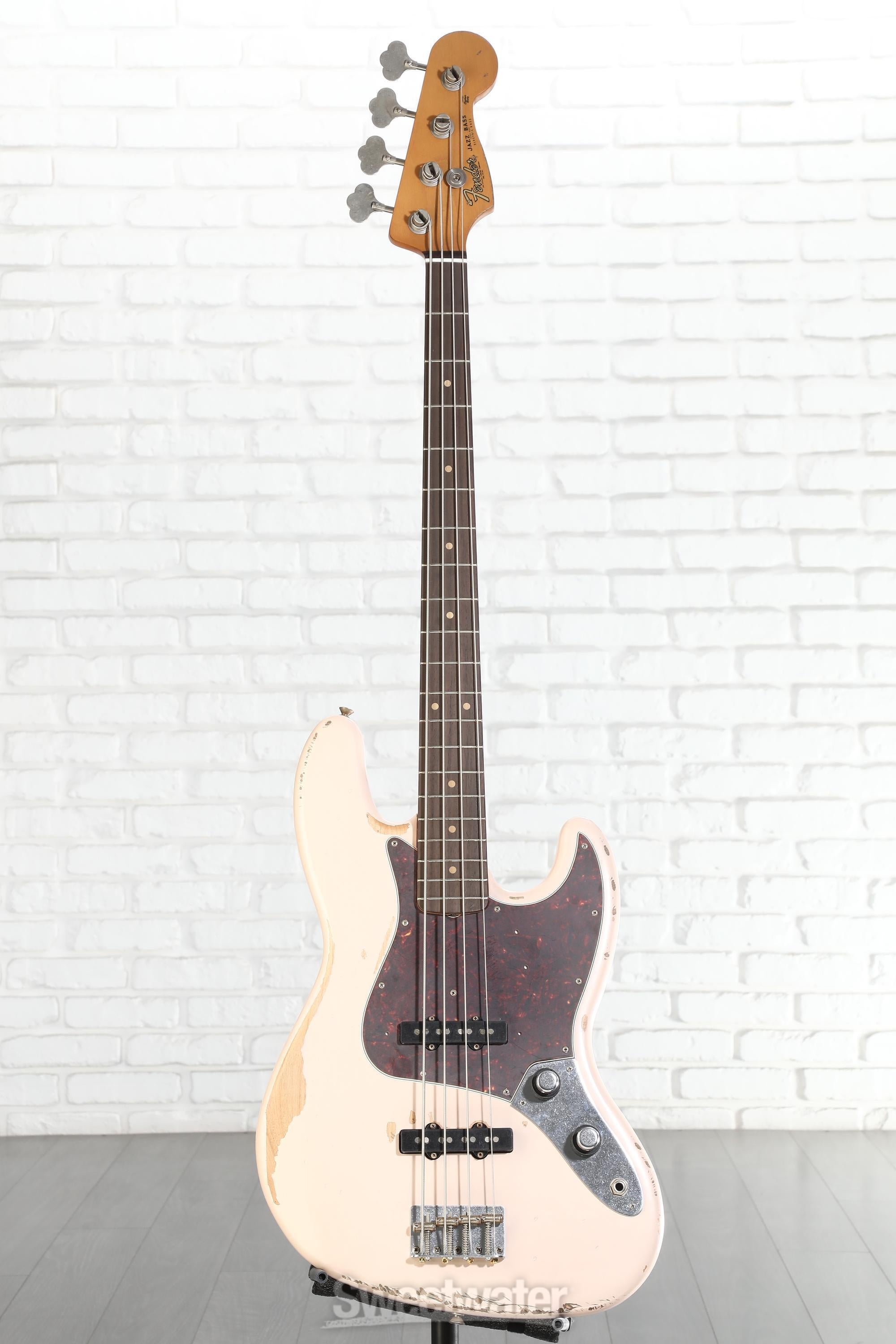 Fender Flea Jazz Bass - Shell Pink, Road Worn | Sweetwater