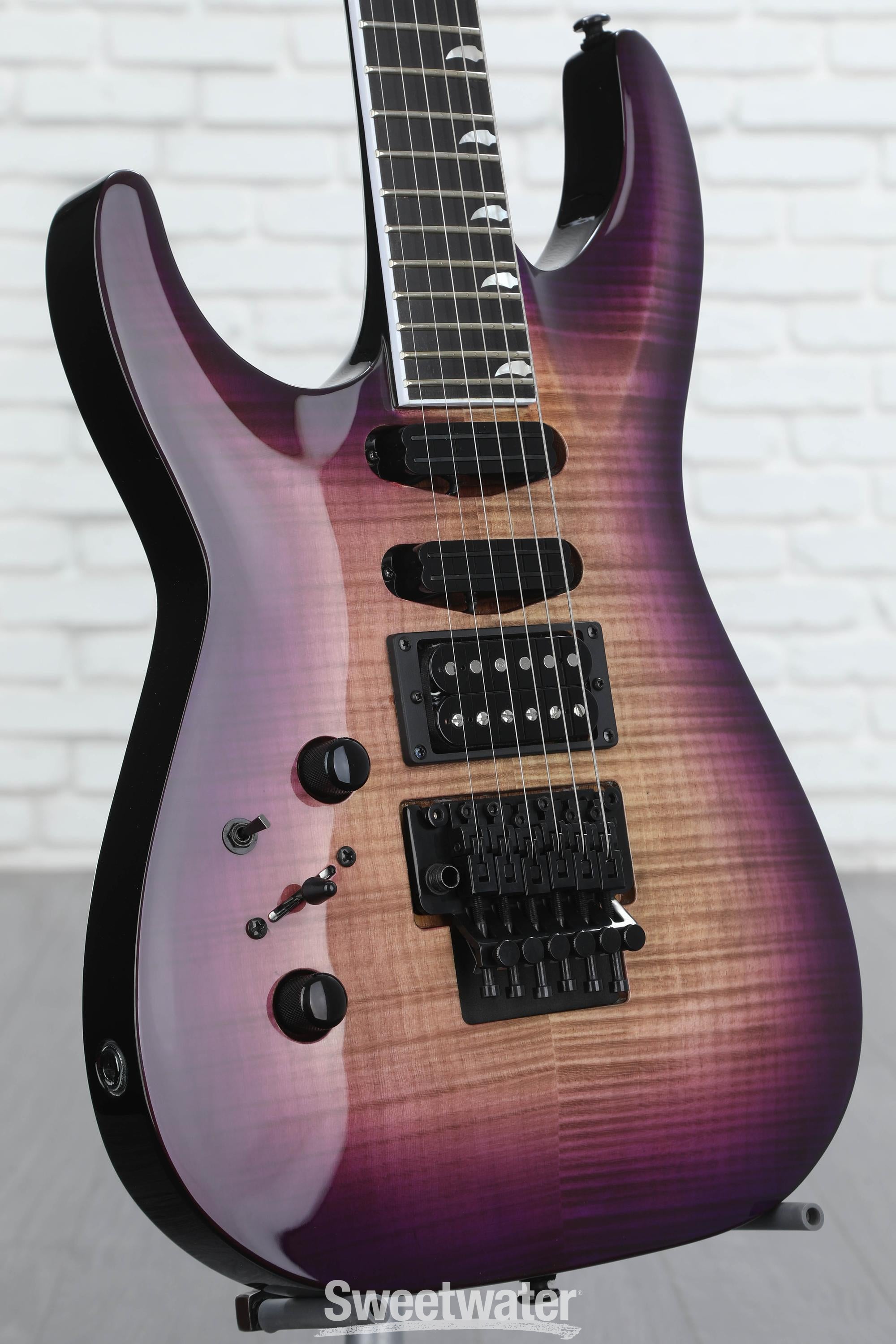 Kramer SM-1 Figured Left-handed Electric Guitar - Royal Purple