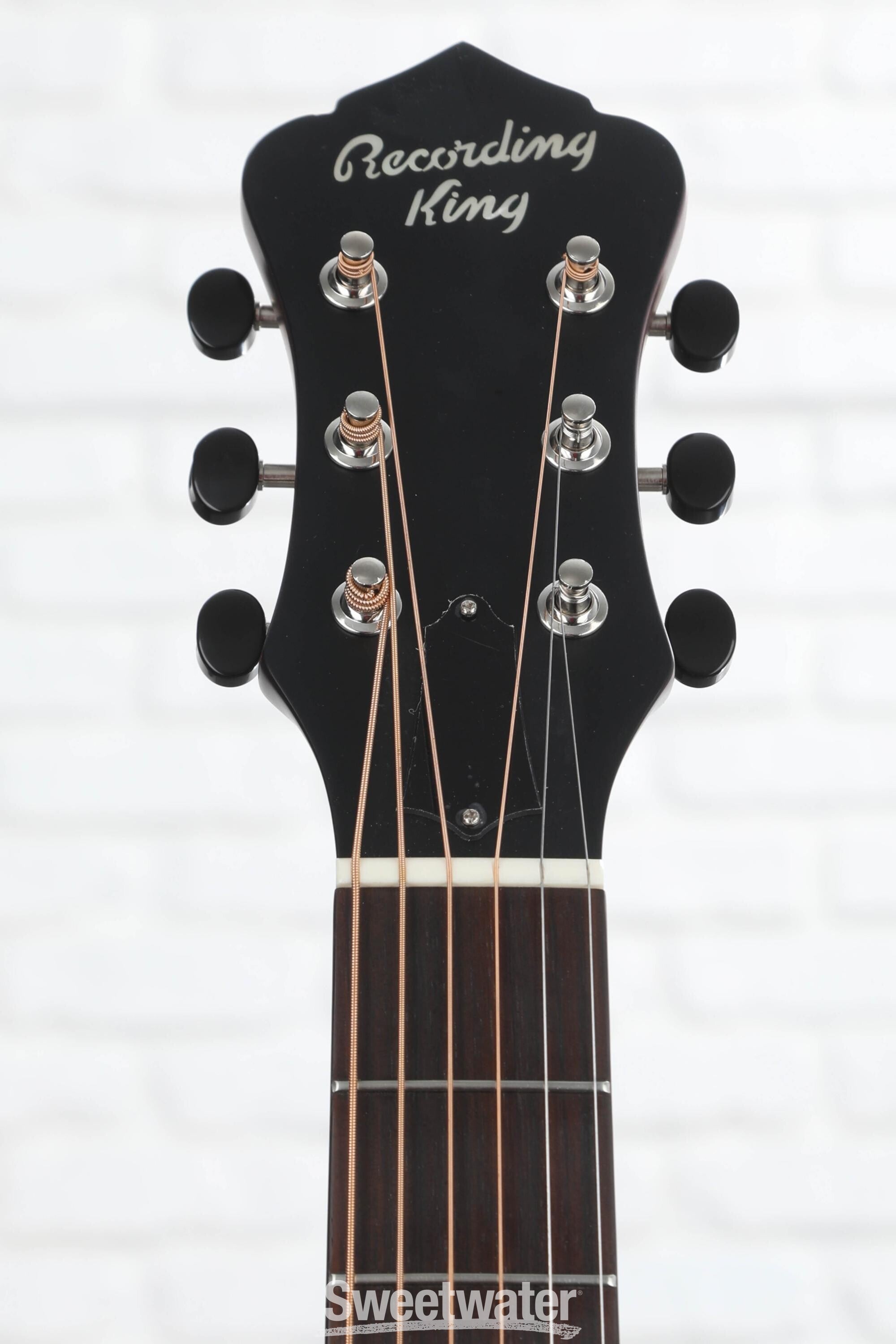 Recording King Parlor Resonator Acoustic Guitar - Nickel