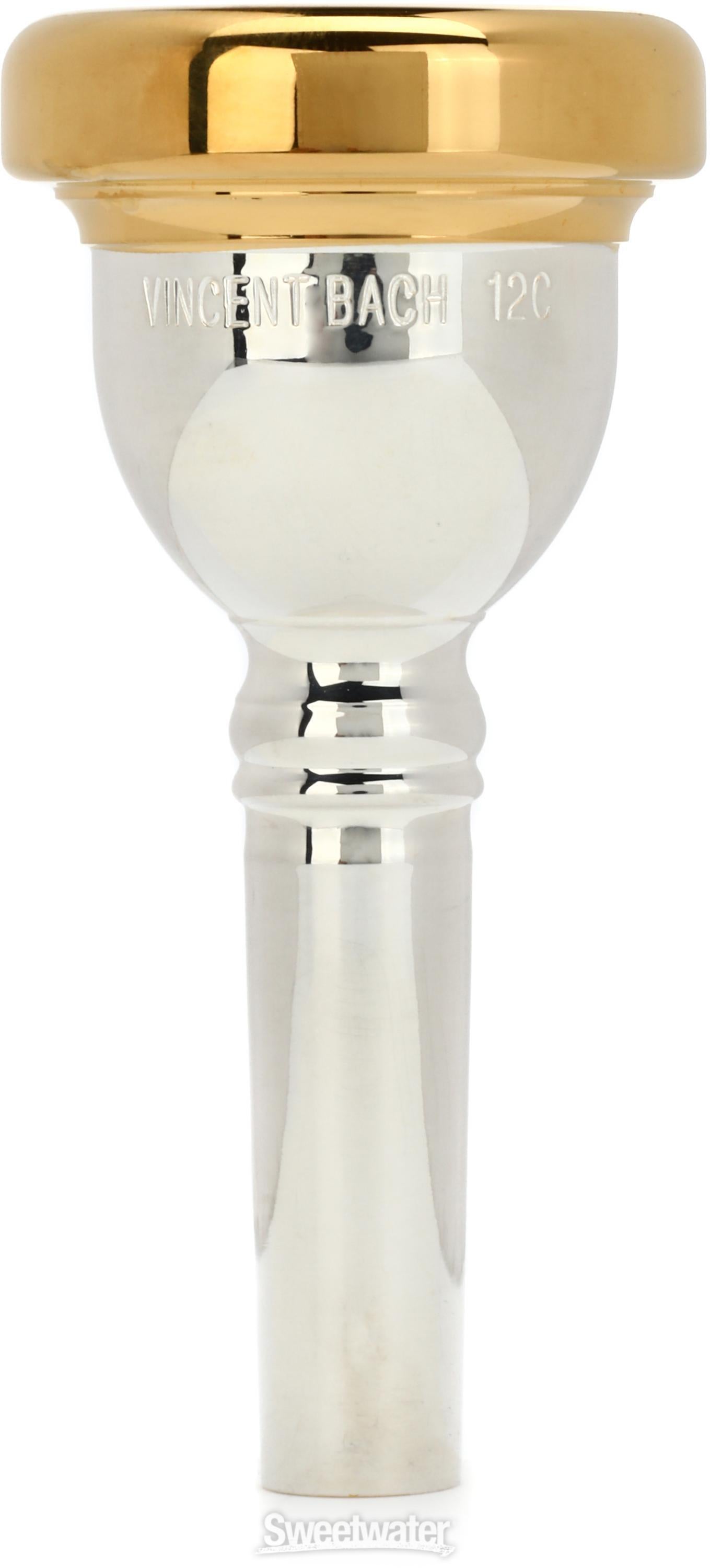 Bach 350 Classic Series Silver-plated Small Shank Trombone Mouthpiece with  Gold-plated Rim - 12C | Sweetwater