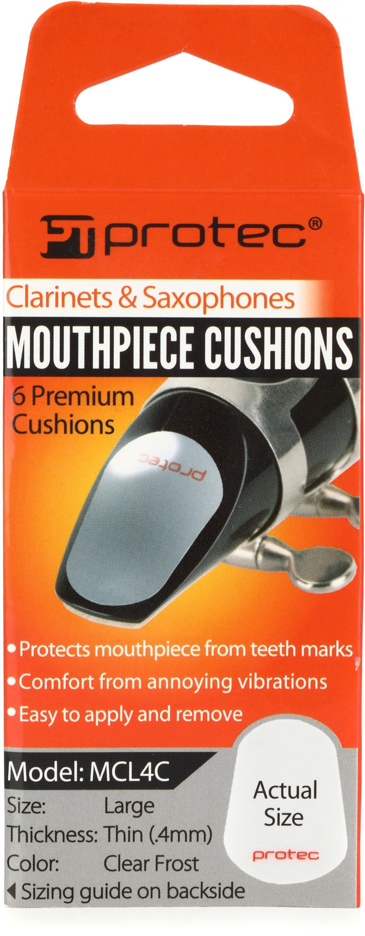 Protec Large Clear Mouthpiece Cushions 6pack, .4mm Sweetwater