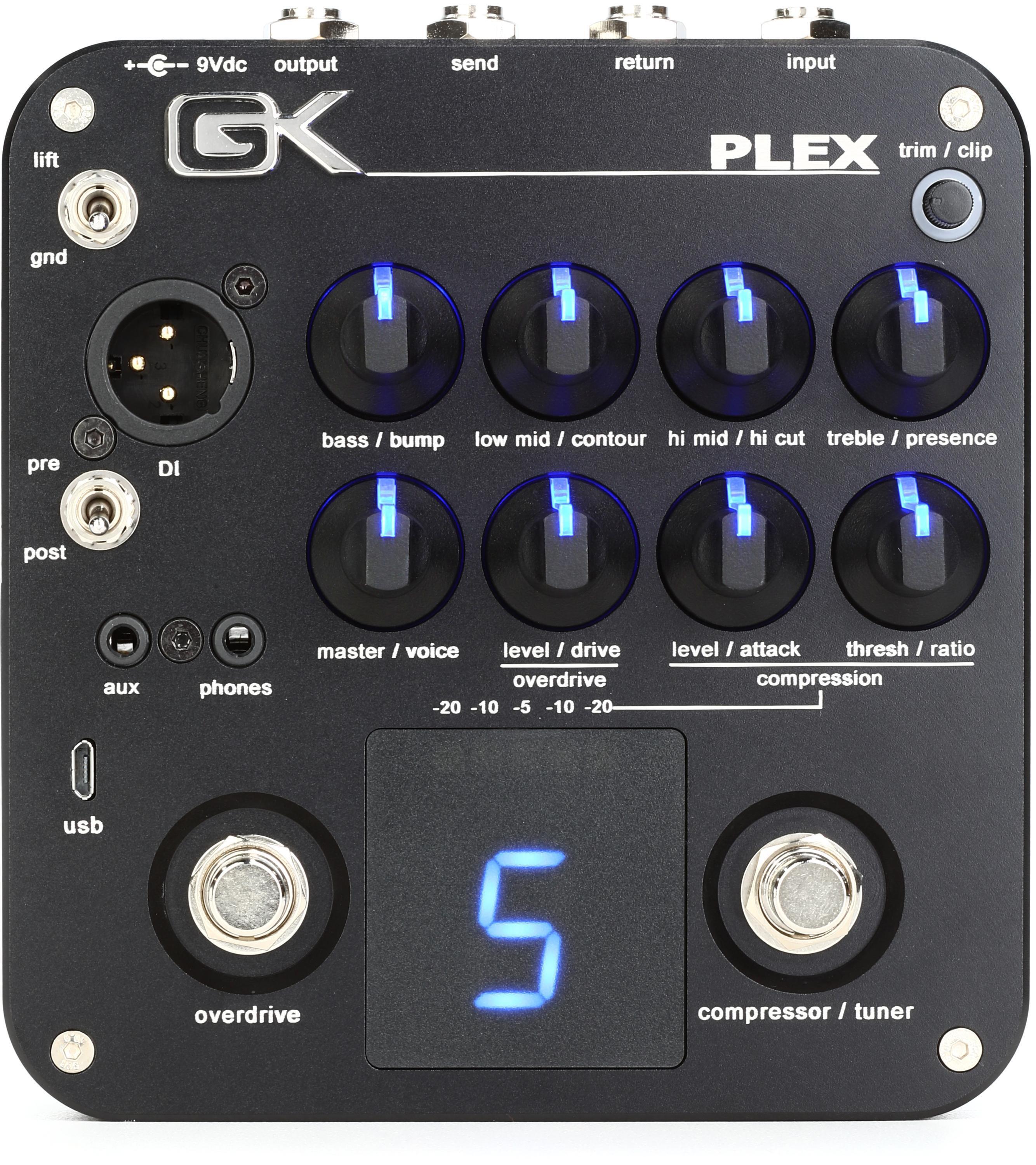 Gallien Krueger PLEX Bass Preamp Pedal Sweetwater