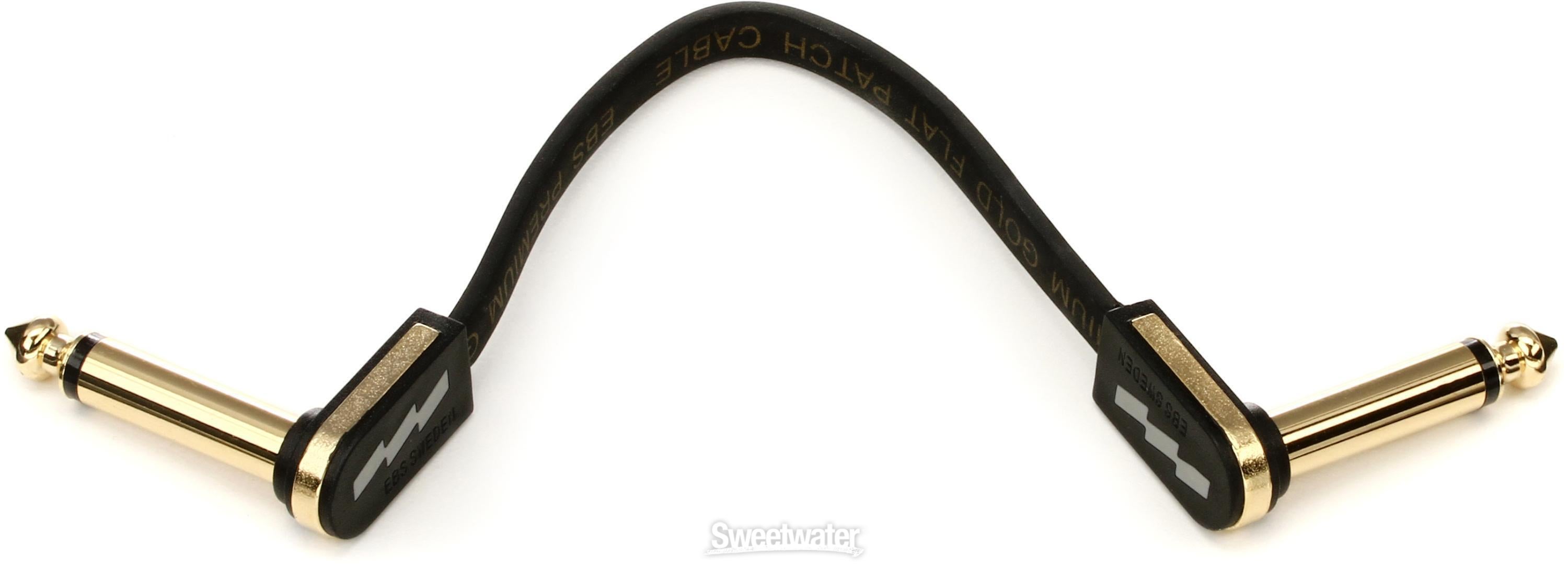 EBS PG-10 Premium Gold Flat Patch Cable - 3.94 inches | Sweetwater
