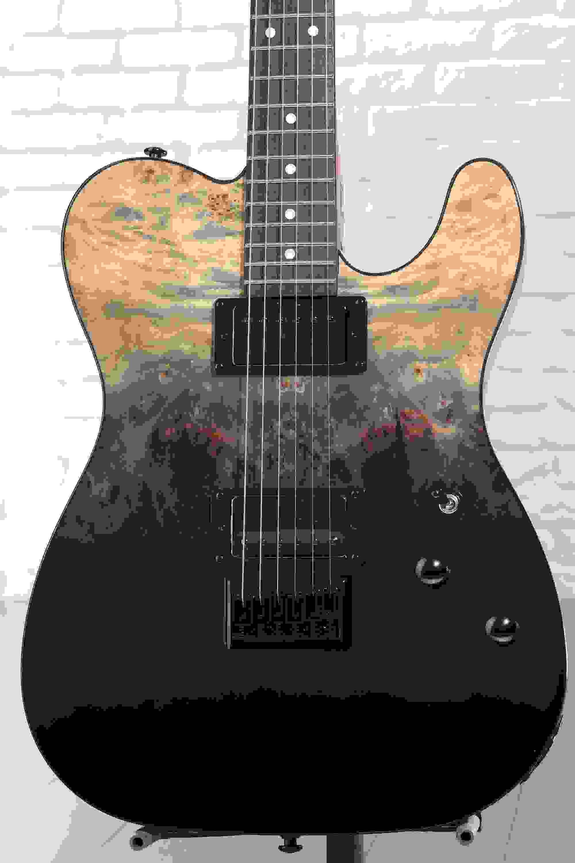 Schecter PT Standard Electric Guitar - Black Fade Burst Burl