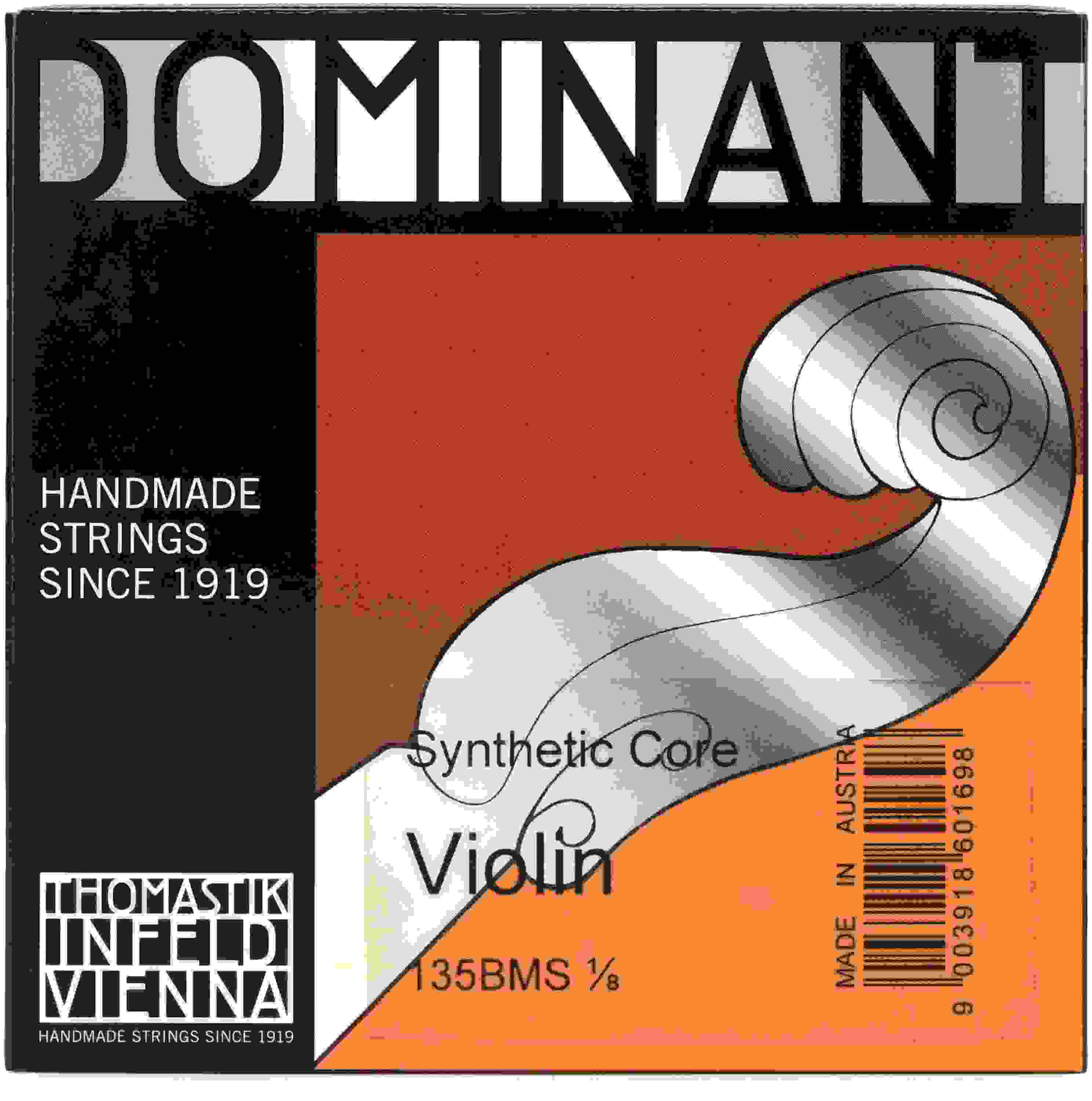 Thomastik-Infeld 135MS Dominant Violin String Set - 1/8 Size With Steel Loop-end E