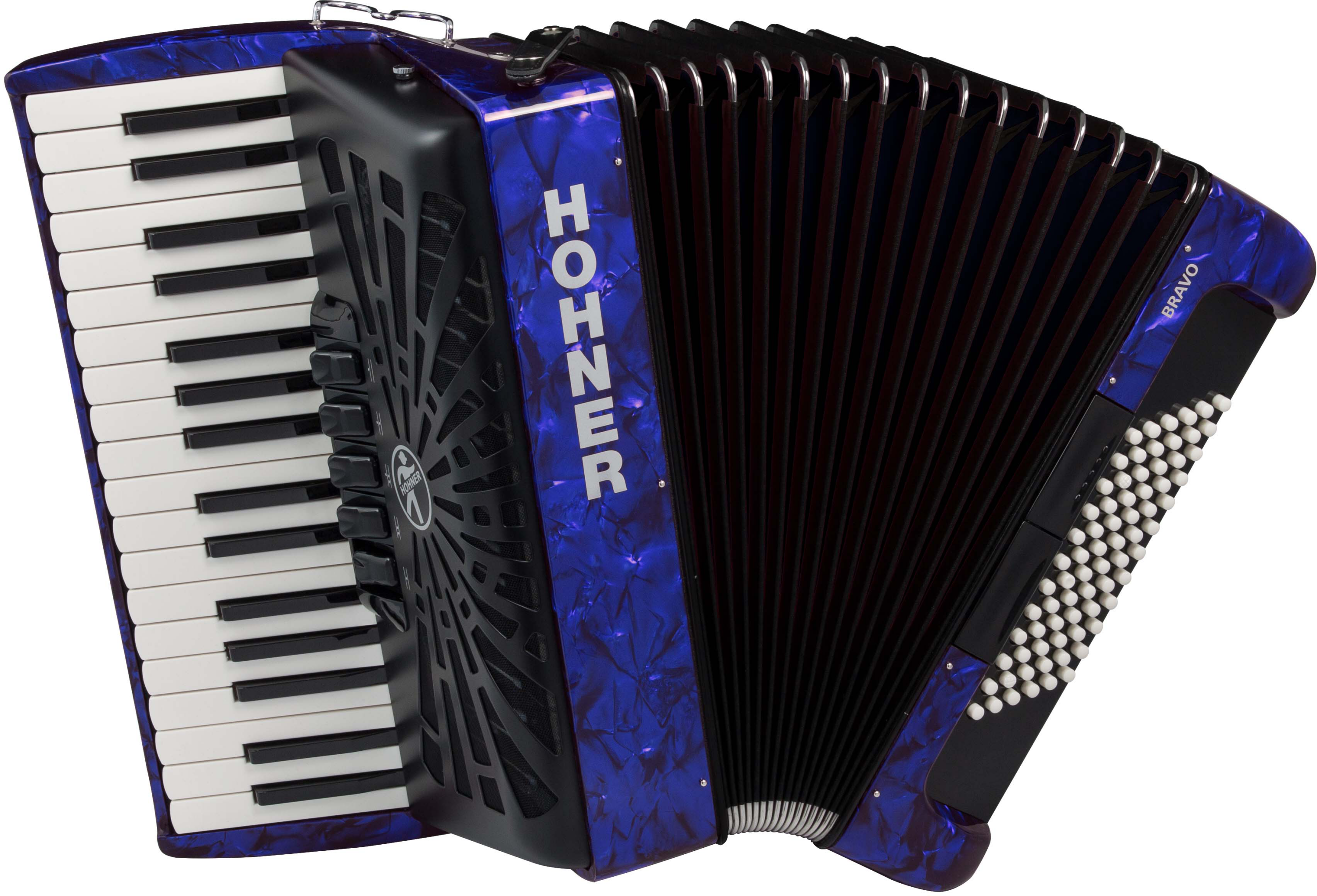 Hohner Bravo III 72 Chromatic Piano Key Accordion - Blue