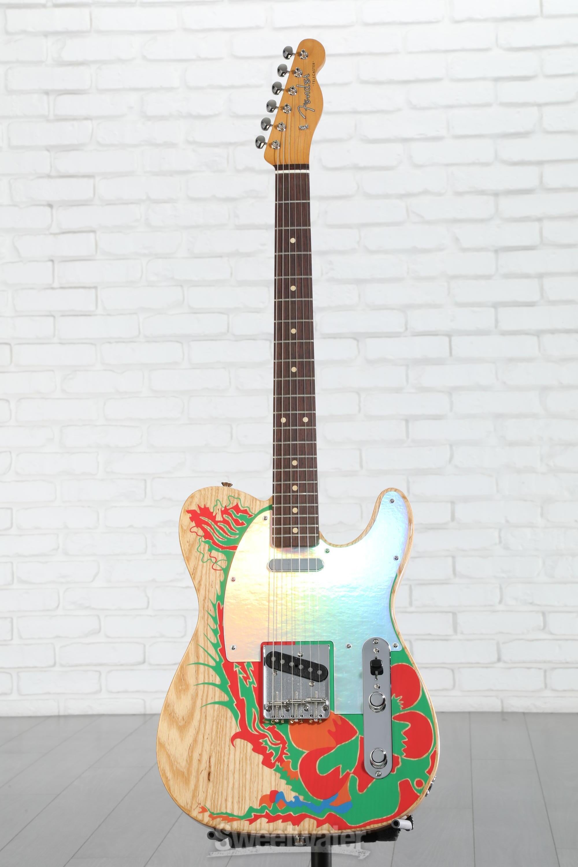 ギター Fender Jimmy Page Telecaster Fender Jimmy Page Telecaster - Natural with Artwork | Sweetwater