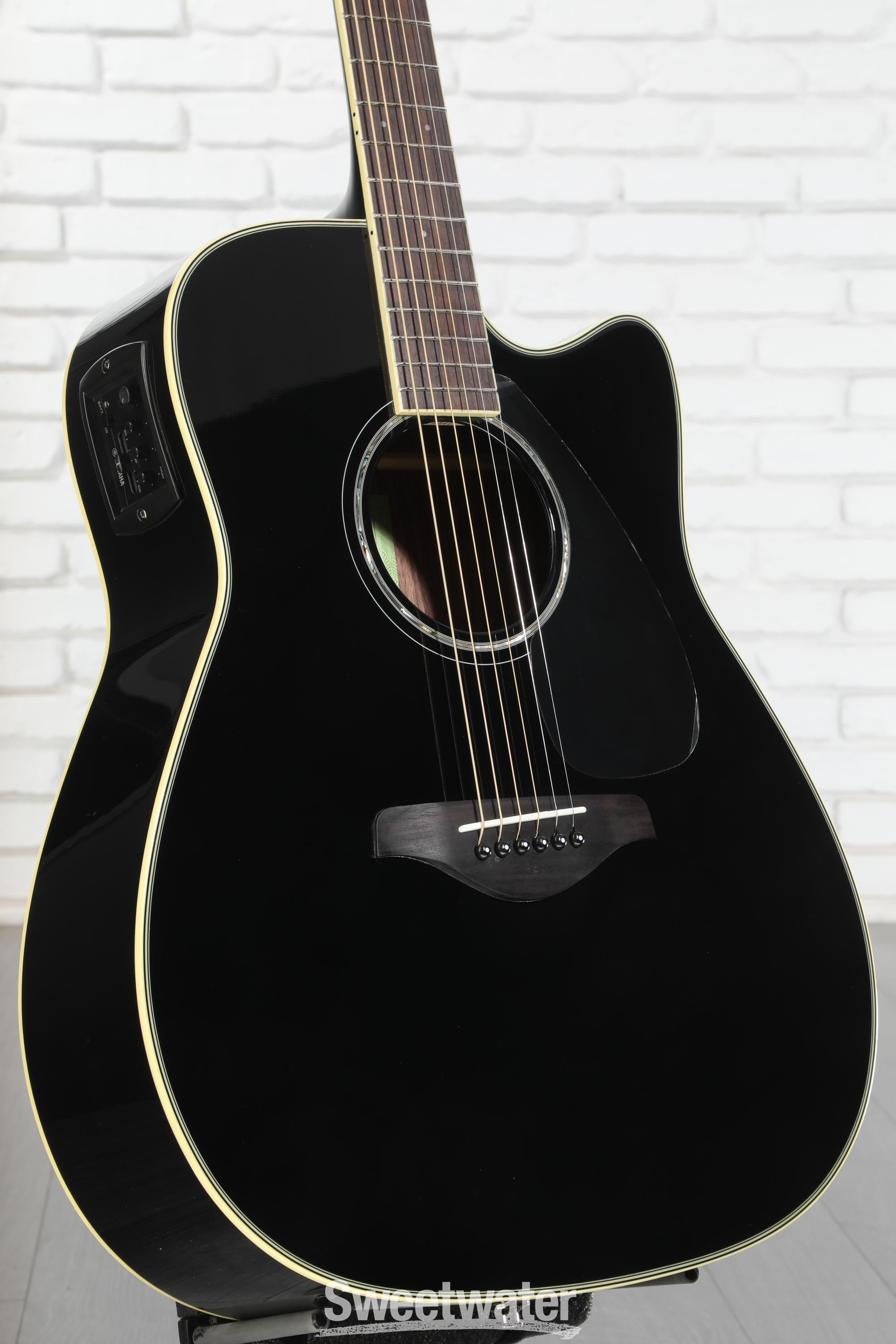 Yamaha FGX830C Dreadnought Cutaway Acoustic-electric Guitar - Black