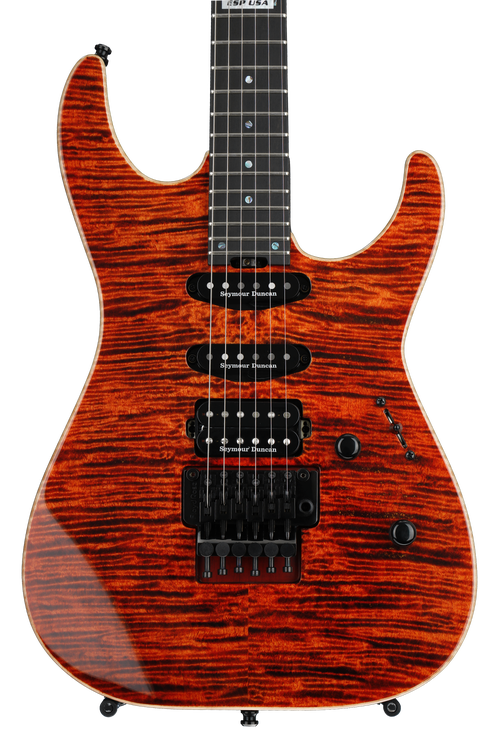 ESP USA M-III with Floyd Rose - Custom Tiger Eye | Sweetwater