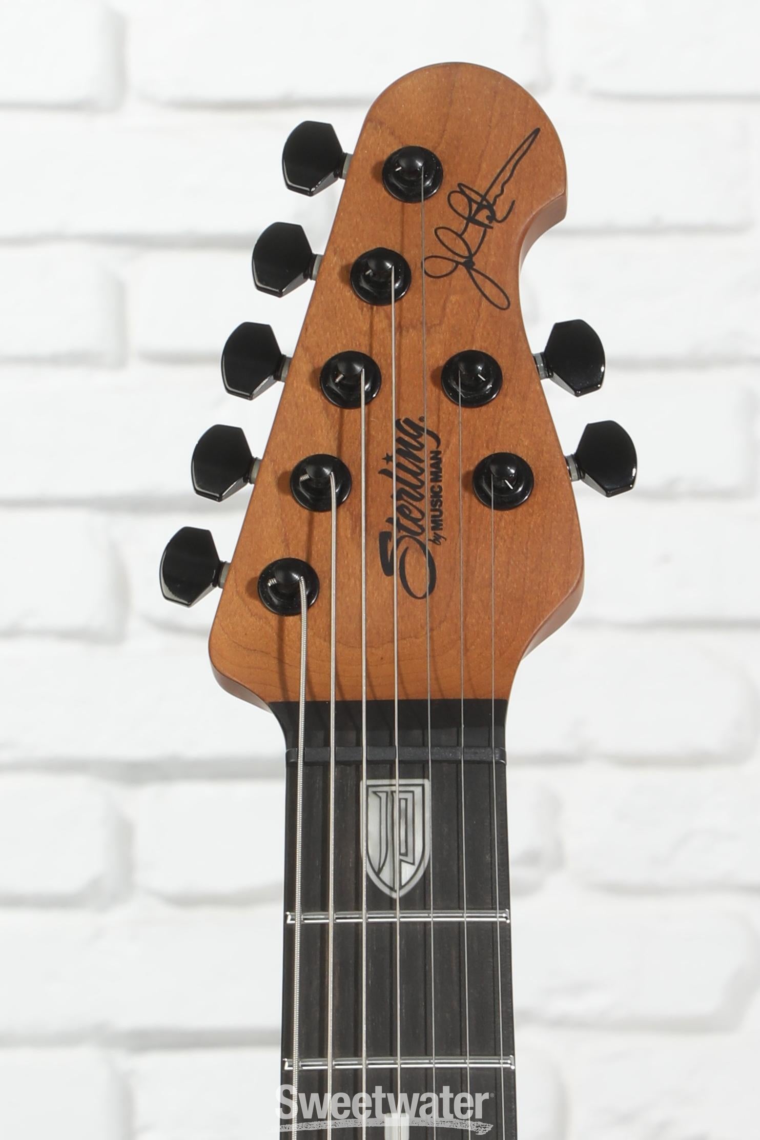 Sterling By Music Man JP157DQM 7-string Electric Guitar - Cerulean