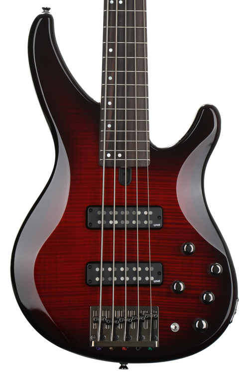Yamaha TRBX605FM Bass Guitar - Dark Red Burst