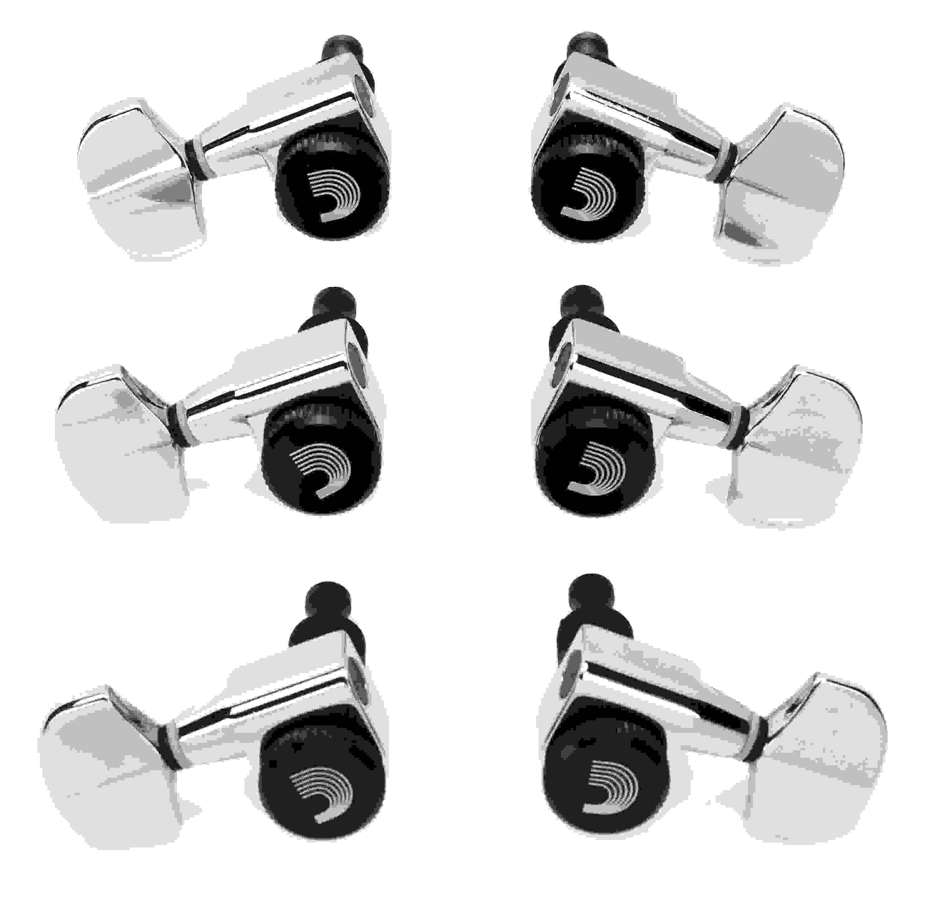 D'Addario Auto-Trim Locking Tuning Machines - 3+3 - Chrome
