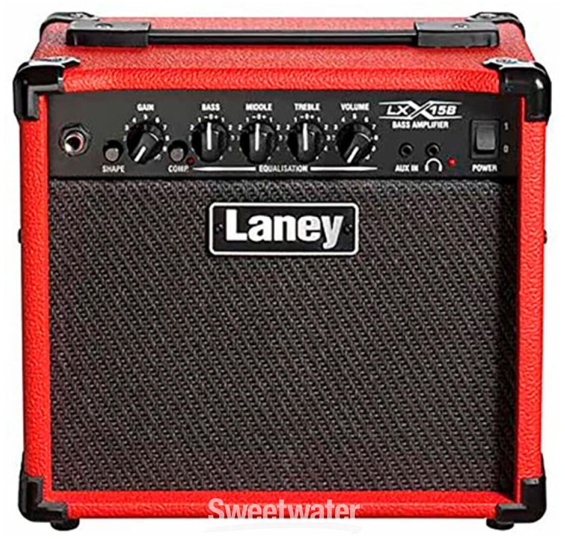Laney LX15B 2 x 5-inch 15-watt Bass Combo Amp - Red Tolex