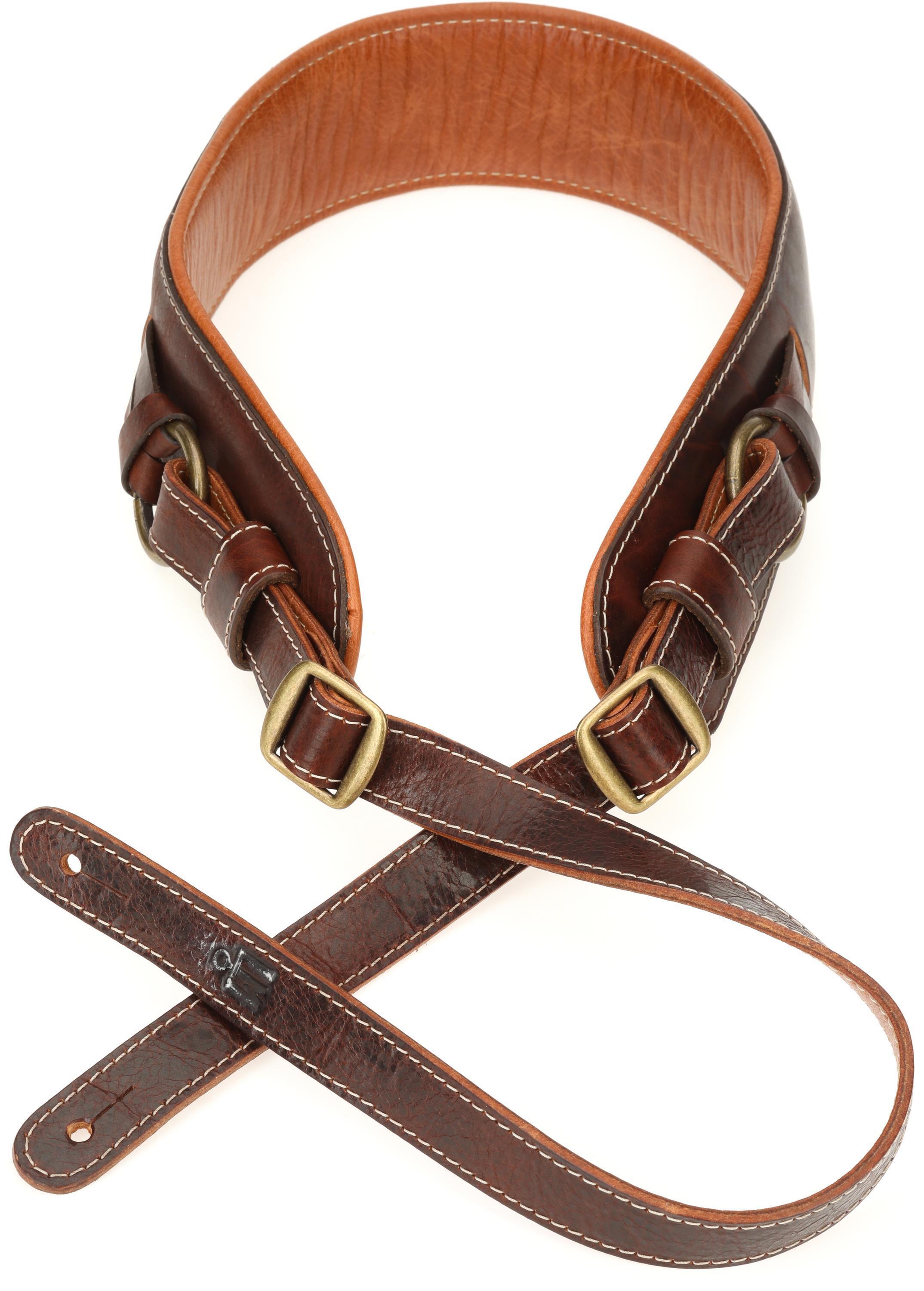 Photo of LM Products Yellowstone Bison Leather Ring Strap - Chocolate