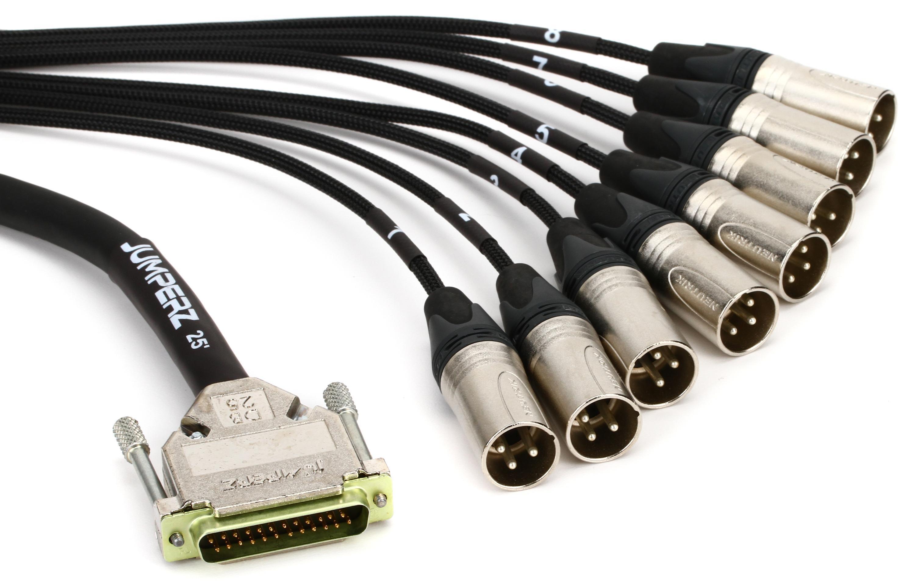 JUMPERZ JDB25-XLRM ZipLine DB25 to XLR Male 8-channel Analog Audio