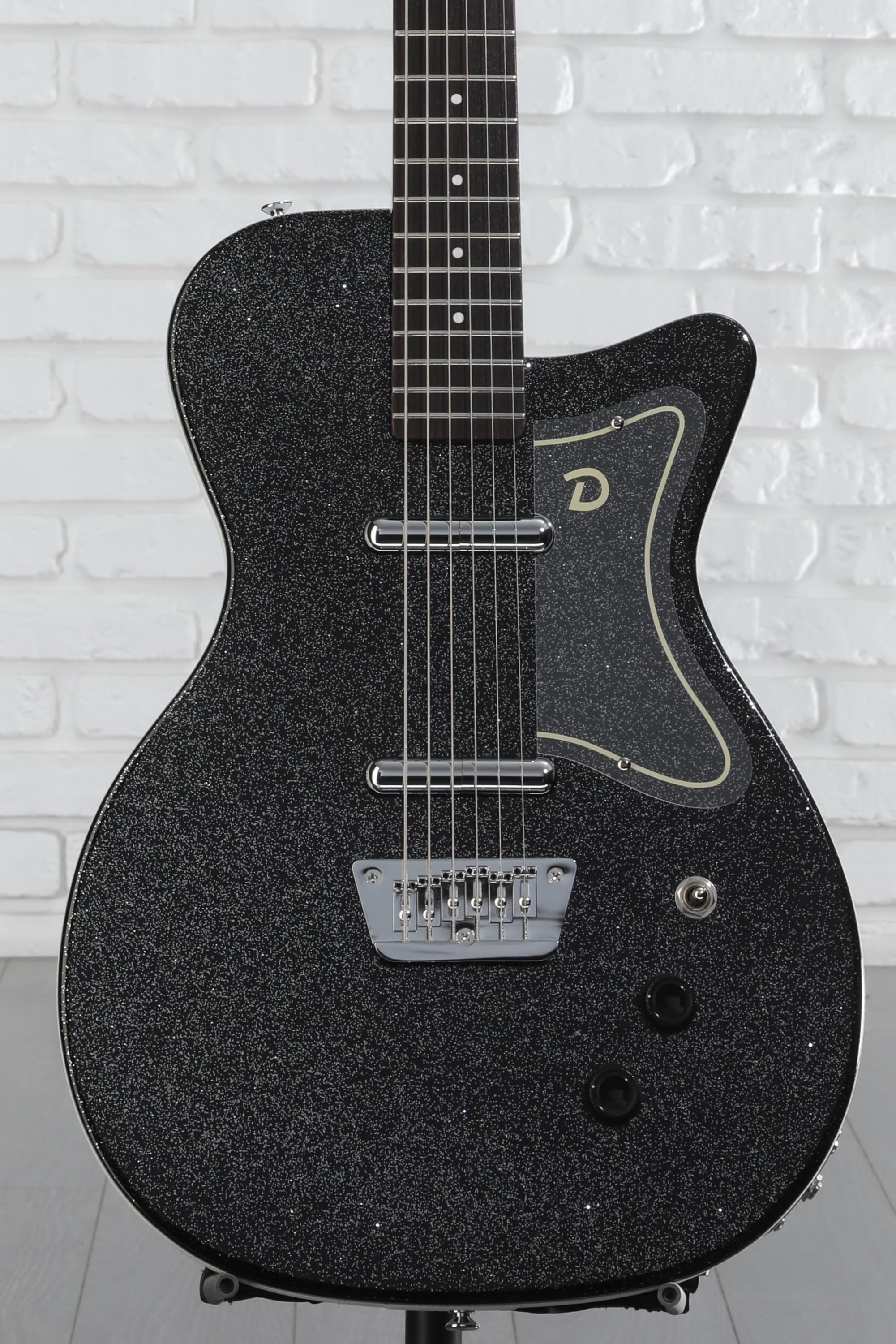 DANELECTRO エレキギター　56-U2 ブラック シングルカット 57 Danelectro Baritone Electric Guitar - Black Metalflake