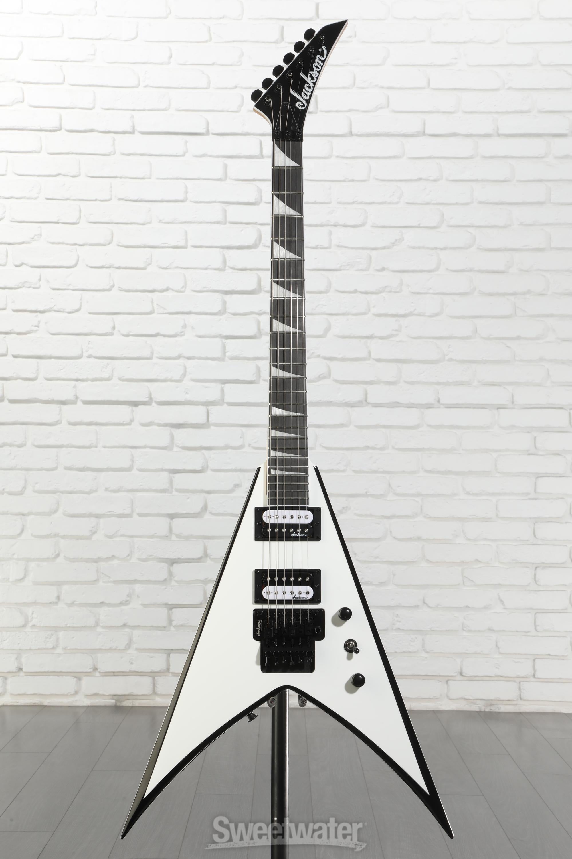 ギター Jackson King V White with Black Jackson JS Series King V JS32 - White with Black Bevels | Sweetwater