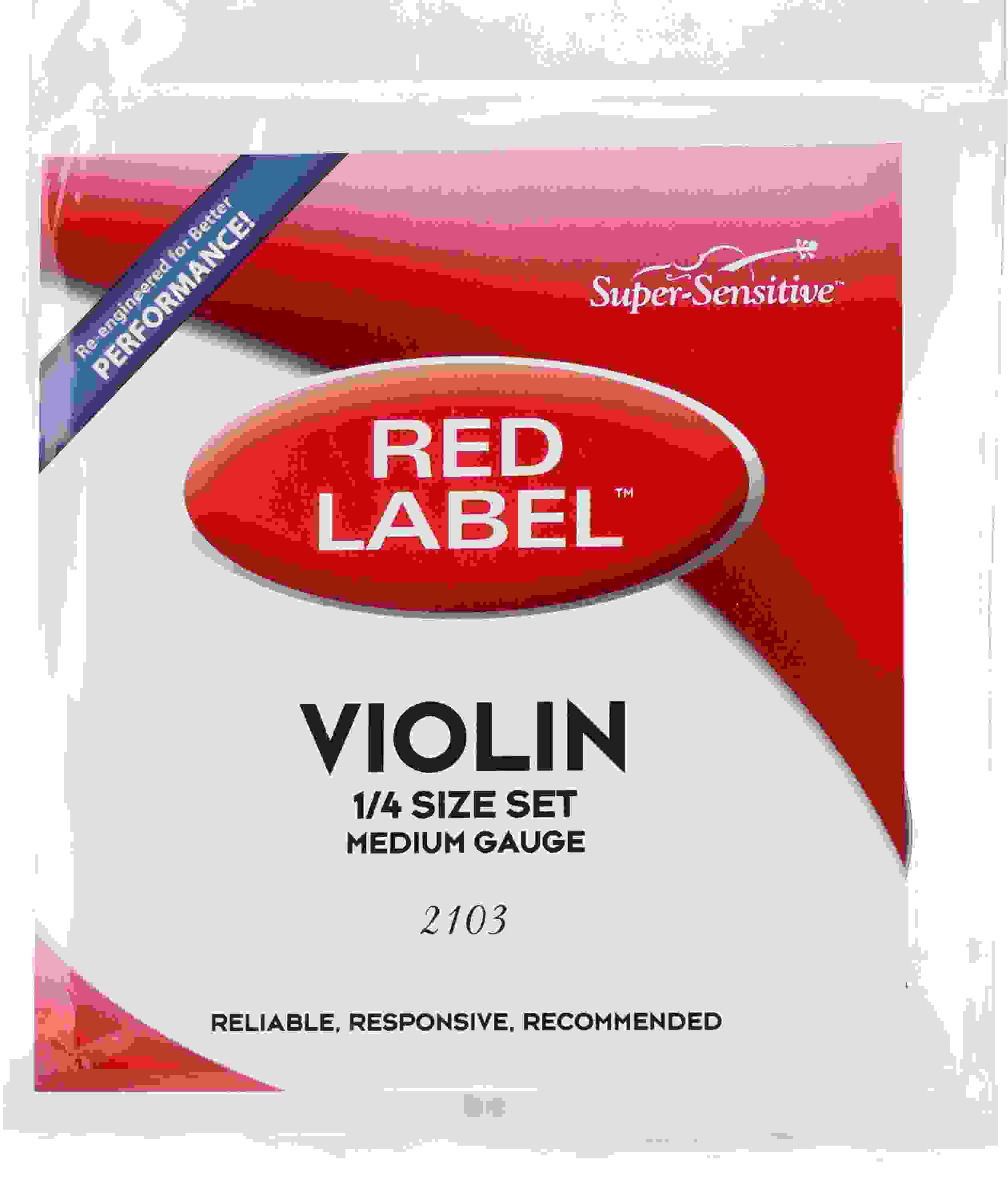 Super-Sensitive 2103 Red Label Violin String Set - 1/4 Size | Sweetwater