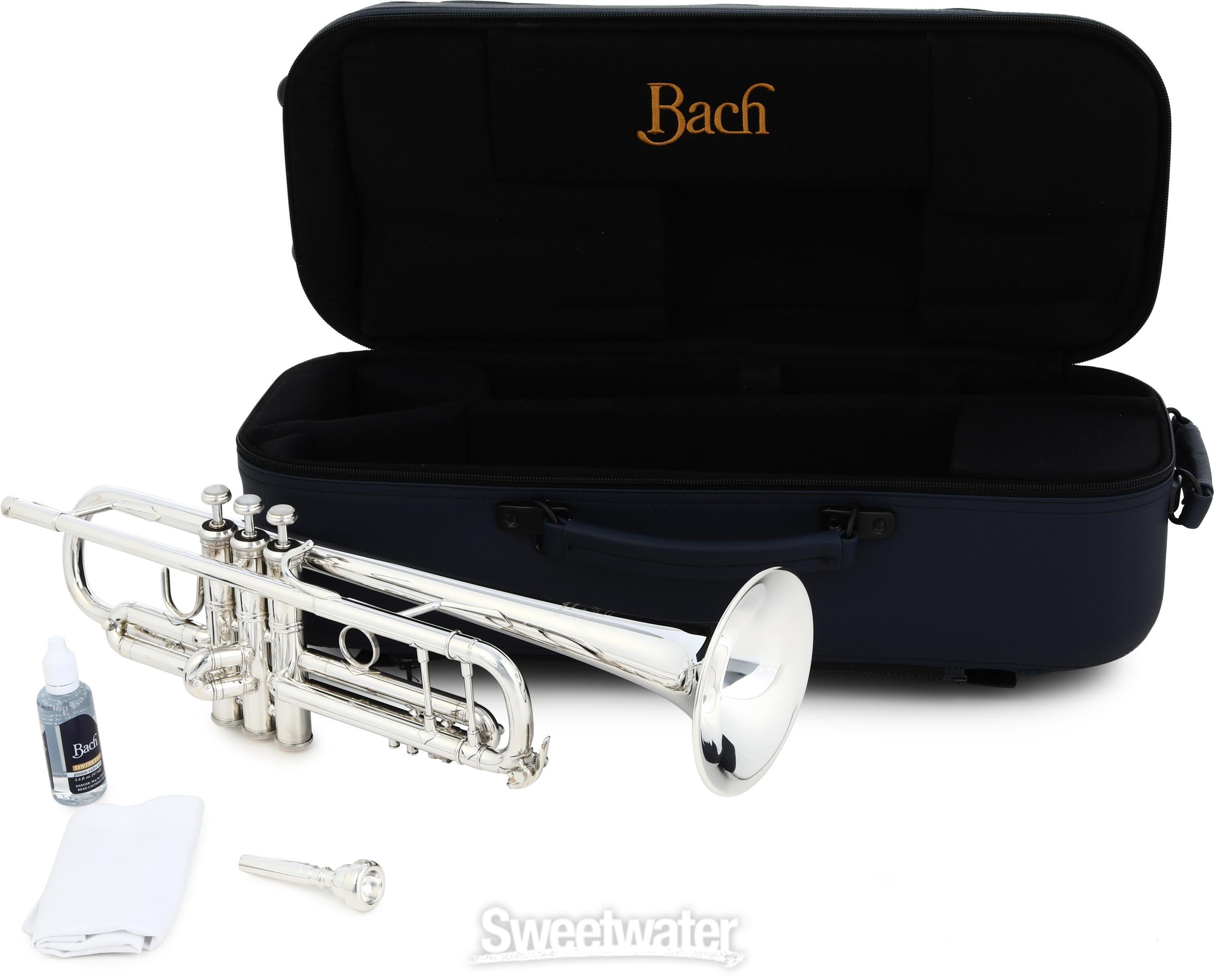 Bach 180 Stradivarius Professional Bb Trumpet - 43 Bell - Silver Plated