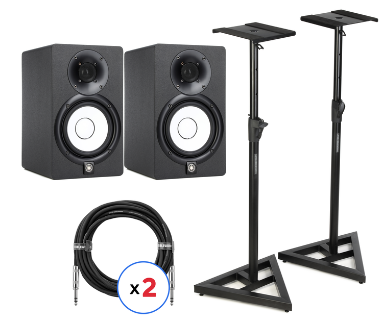 Yamaha HS5 5-inch Powered Studio Monitor Pair with Stands