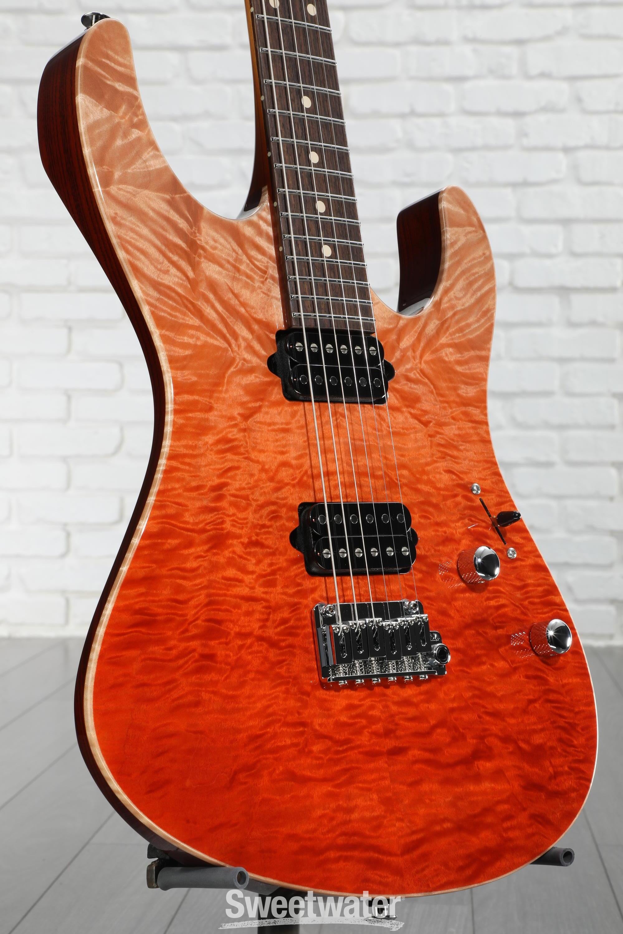 Photo of Suhr Modern Set Neck Electric Guitar - Orange Fade