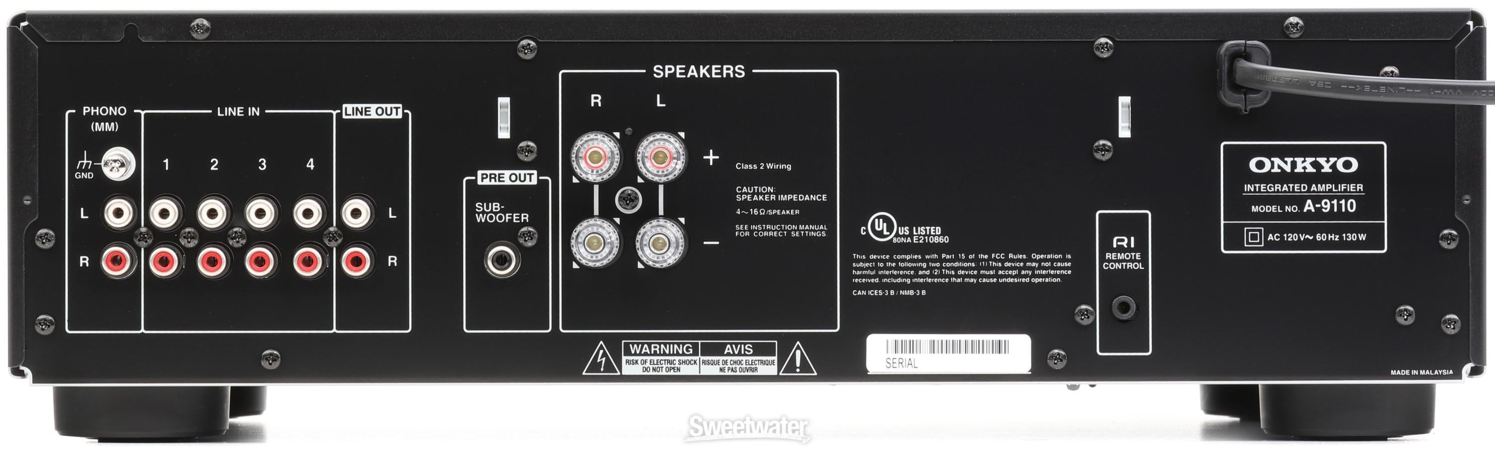 Onkyo A-9110 50-watt Stereo Integrated Amplifier | Sweetwater