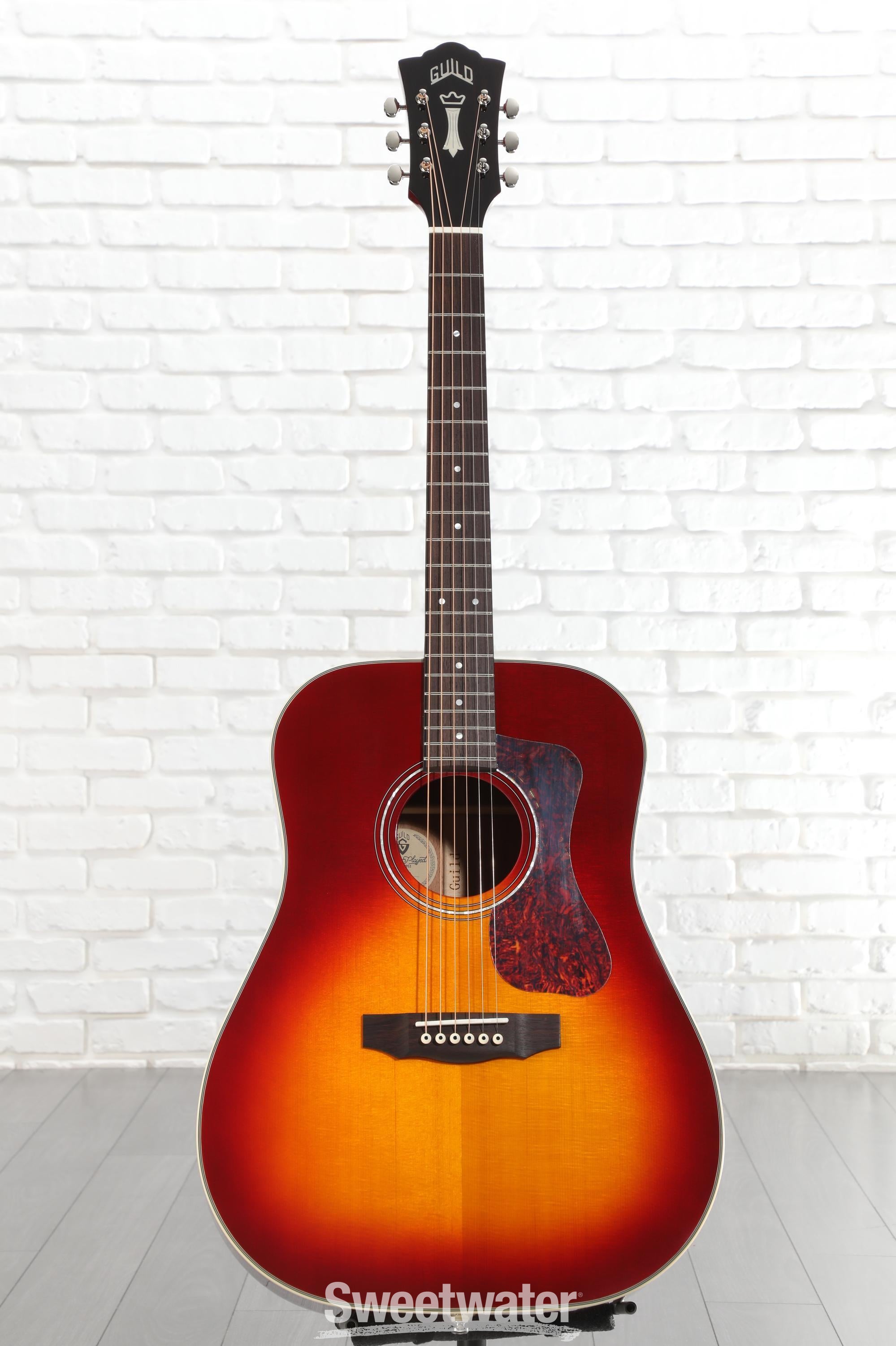 ギター GUILD D-140NT JUMBO ACOUSTIC GUITAR Guild D-140 Dreadnought Acoustic Guitar - Cherry Burst | Sweetwater