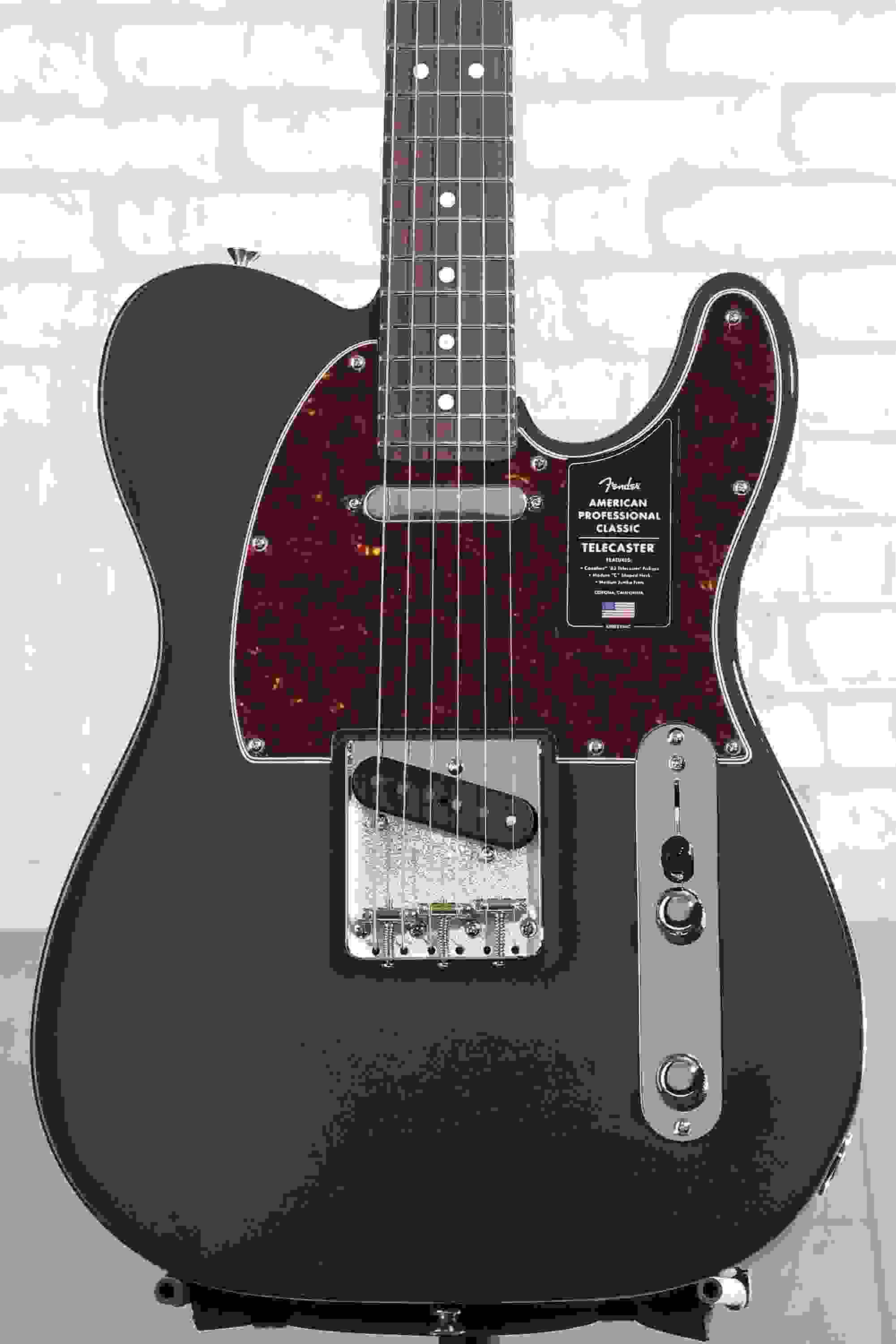 Fender American Professional Classic Telecaster Electric Guitar - Faded Black