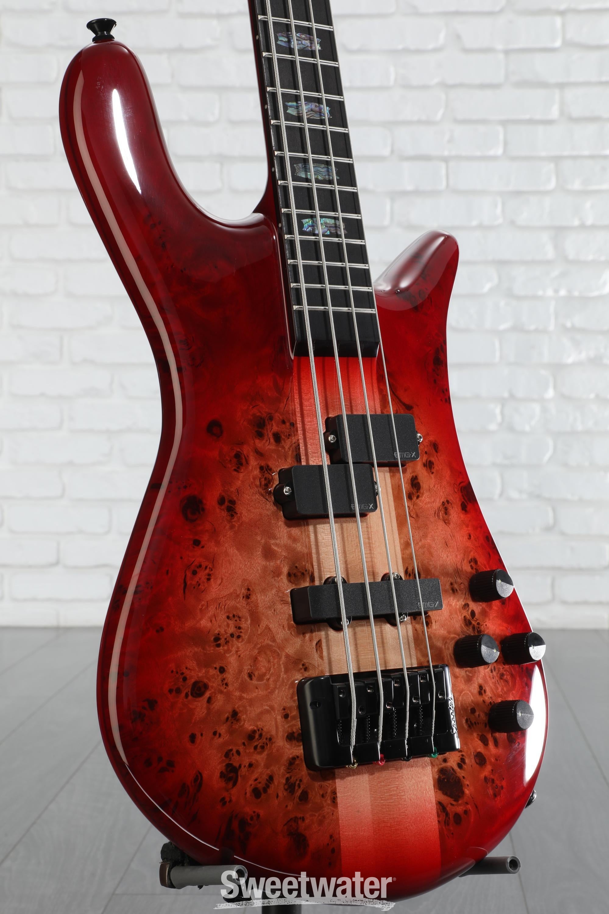 Spector Euro 4 CST Electric Bass Guitar - Natural Red Burst