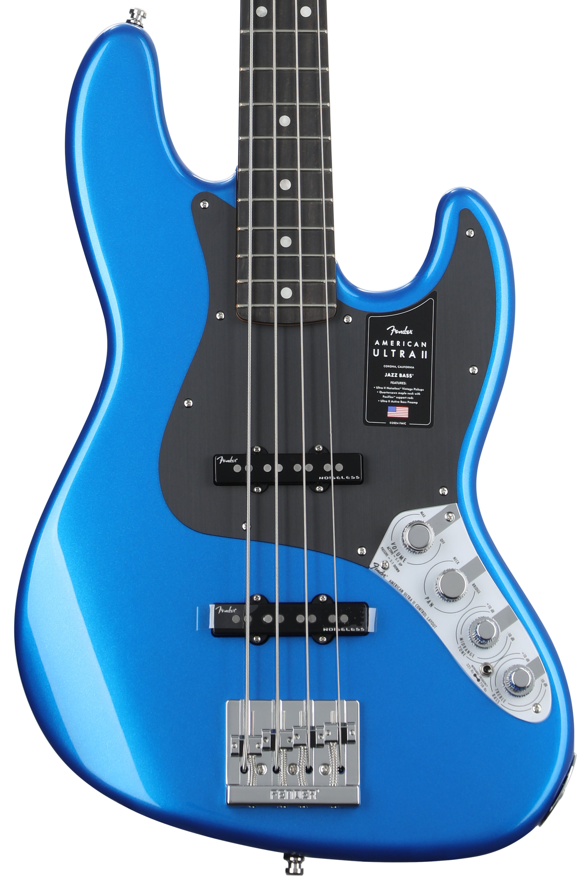 Fender American Ultra II Jazz Bass - Noble Blue, Ebony Fingerboard