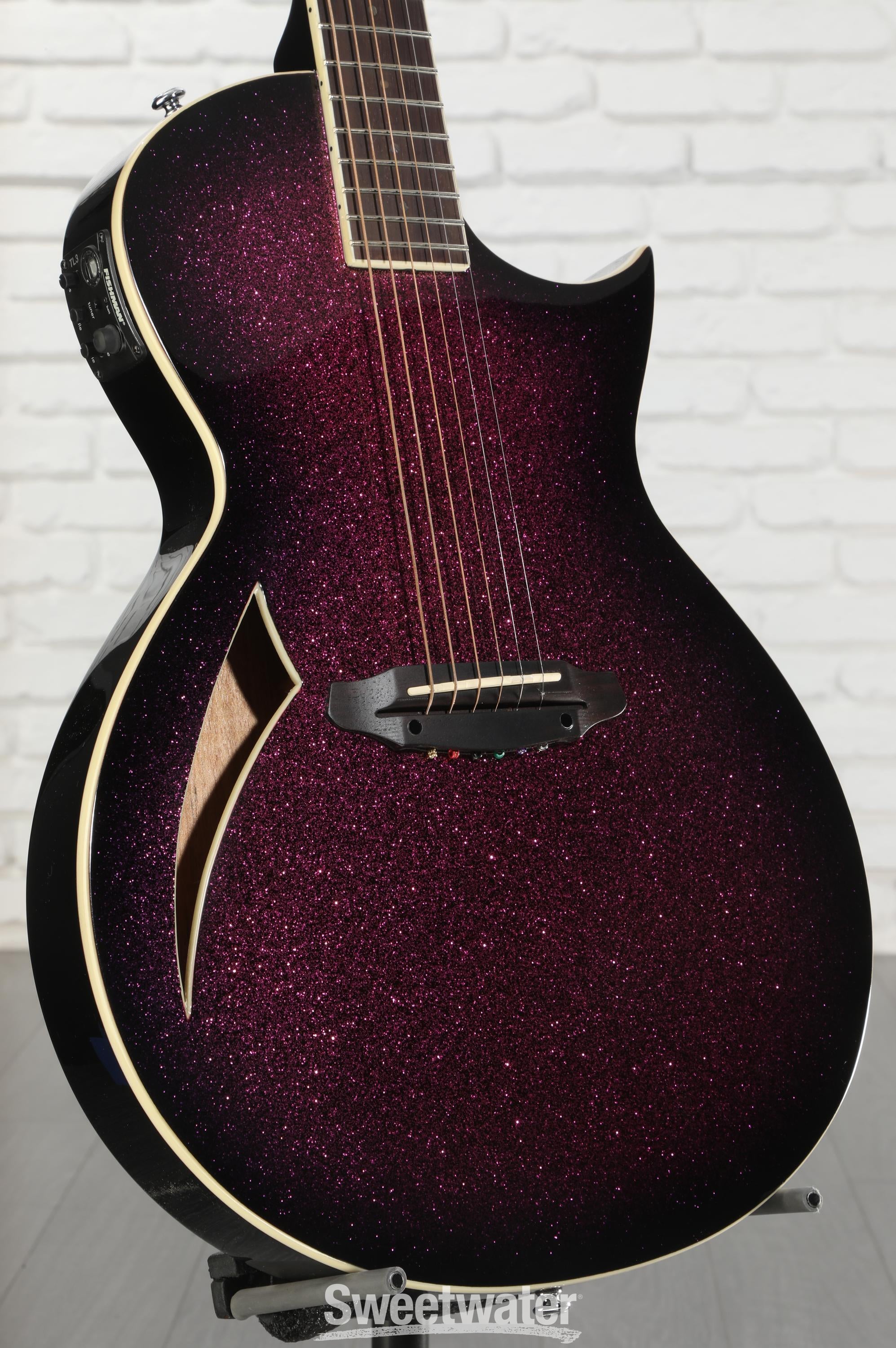 ESP LTD TL-6 Acoustic-electric Guitar - Purple Sparkle Burst