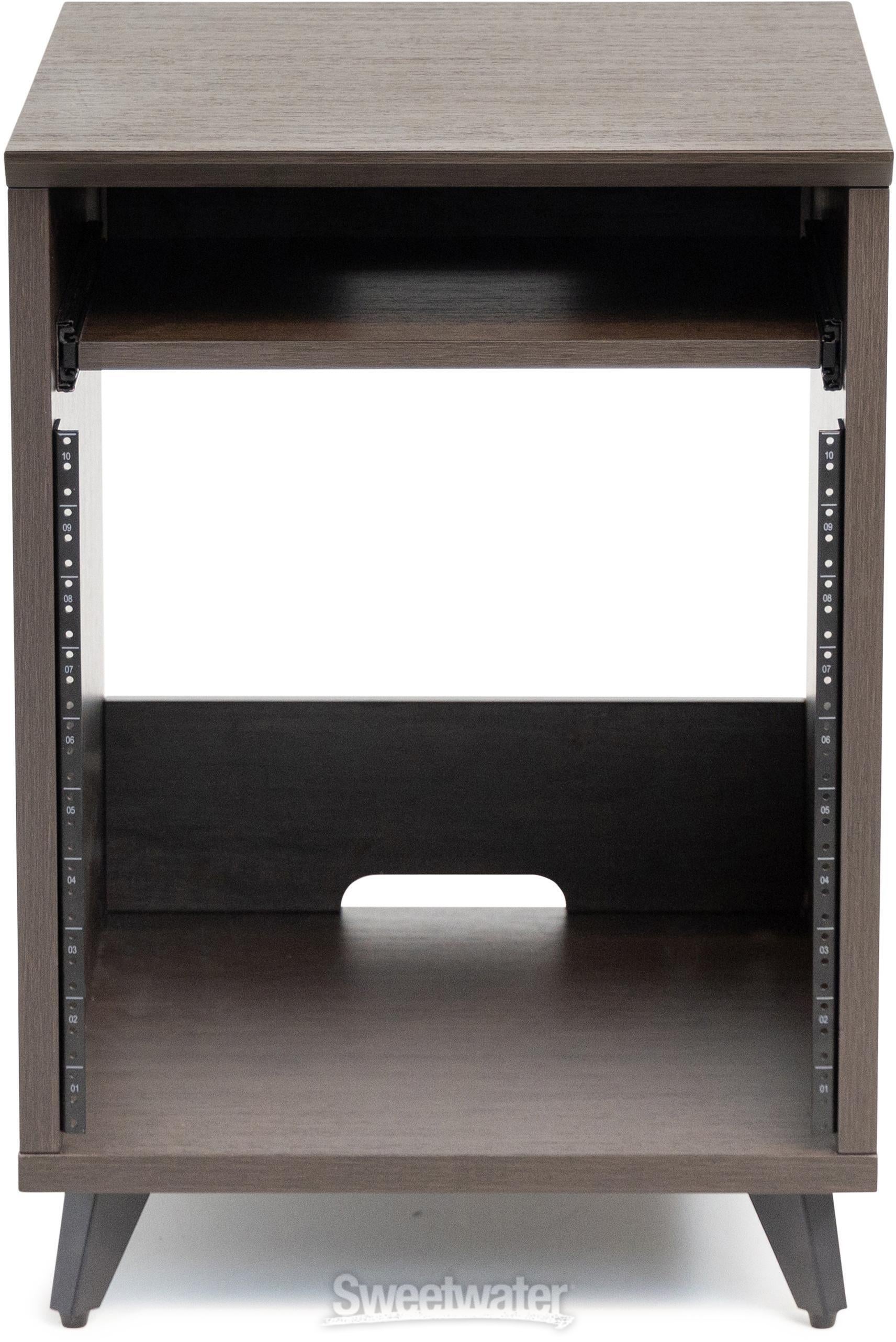Gator Frameworks Elite Desk 10U Rack - Dark Walnut Brown | Sweetwater